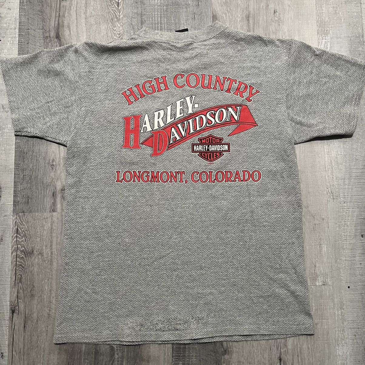 Harley Davidson × Vintage VTG Harley Davidson 1998 High Country Motorcycle Biker Shirt Size US L / EU 52-54 / 3 - 3 Thumbnail