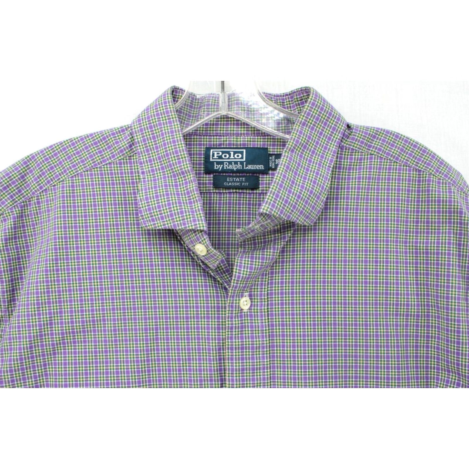 Polo Ralph Lauren VTG Polo Ralph Lauren Estate Shirt Mens 2XL Purple Plaid Long Sleeve Button-Up Casual Shirt Size US XXL / EU 58 / 5 - 7 Thumbnail