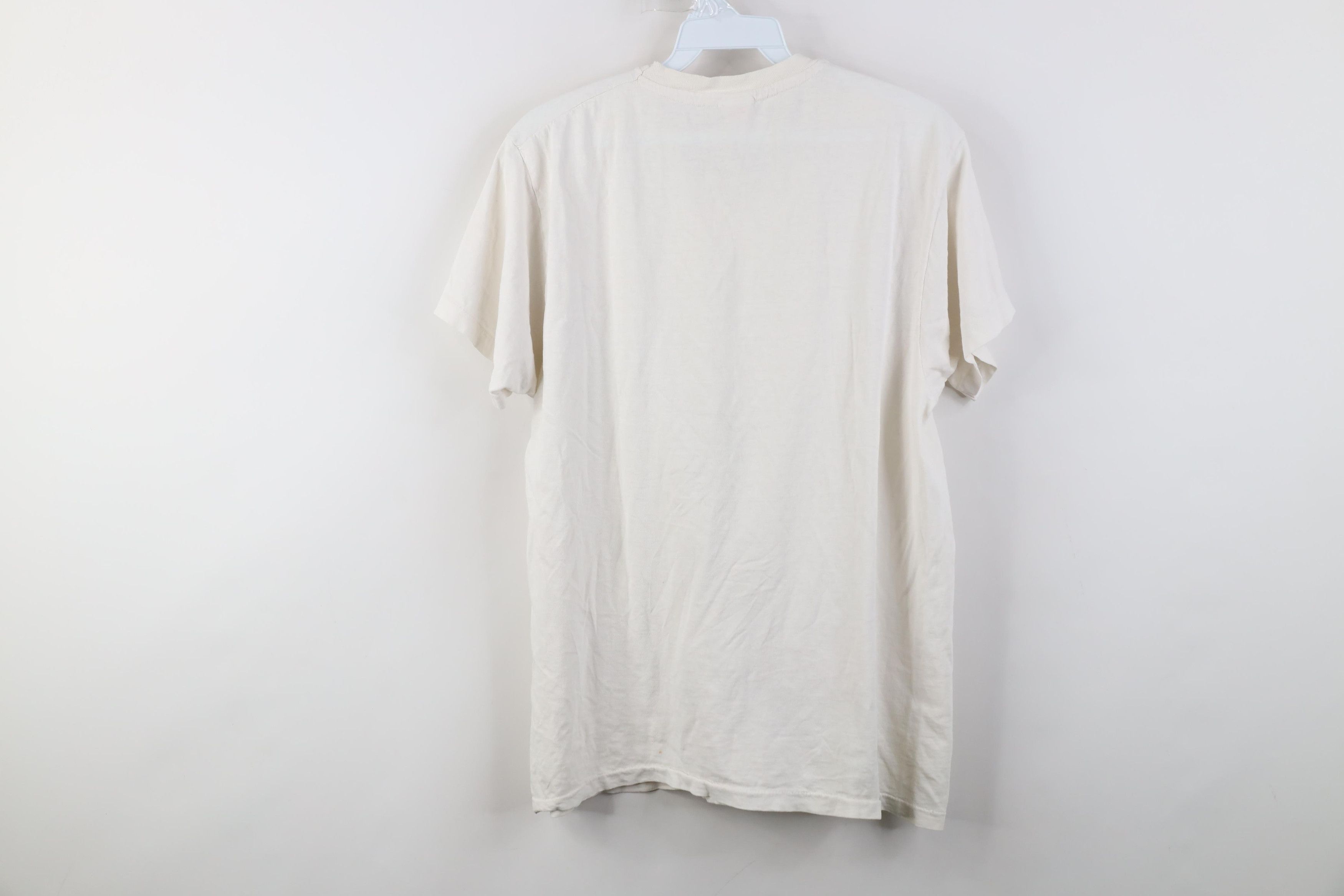 Hanes Vintage 80s 90s Hanes Blank Cotton T-Shirt White USA Size US L / EU 52-54 / 3 - 10 Thumbnail