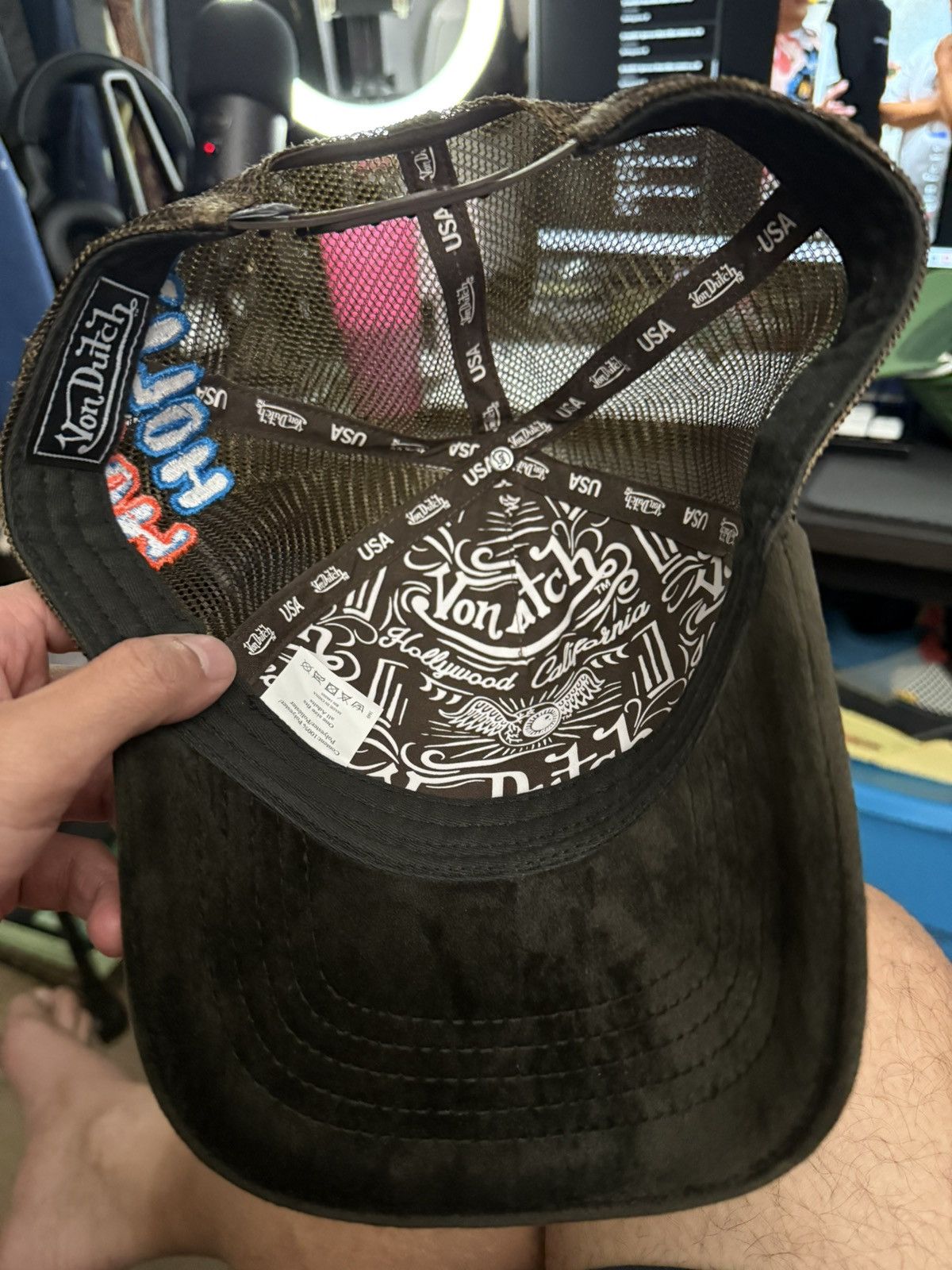 Von Dutch Von Dutch Suede Trucker Hat - O/S Size ONE SIZE - 3 Thumbnail