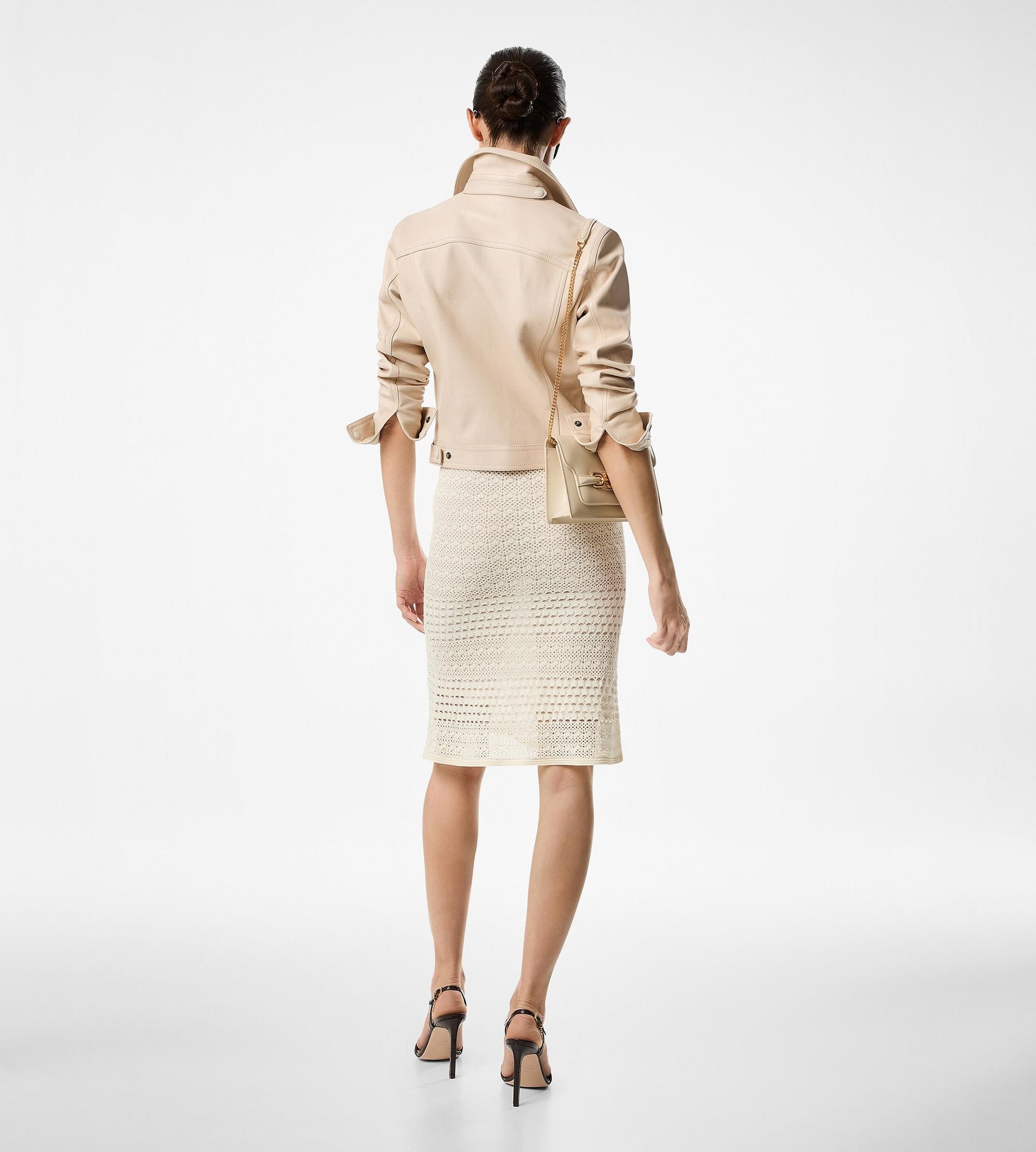 Tom Ford o1w1db10525 GCK167 Midi Skirt in Off White Size 26" / US 2 / IT 38 - 4 Thumbnail