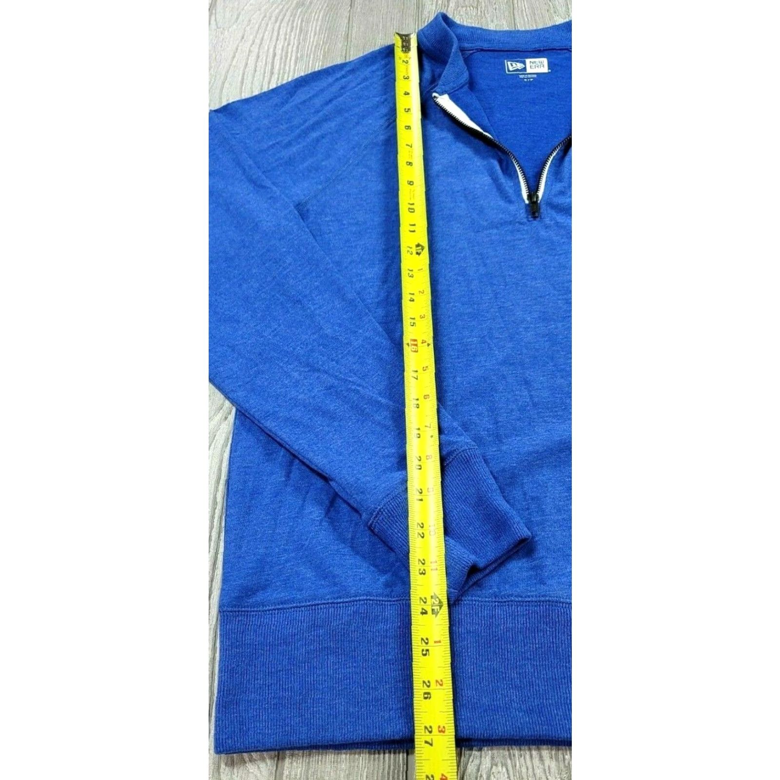 New Era New Era Mens Small Pullover Sweatshirt 1/4 Zip Royal Blue Crew Long Sleeve Size US S / EU 44-46 / 1 - 6 Thumbnail