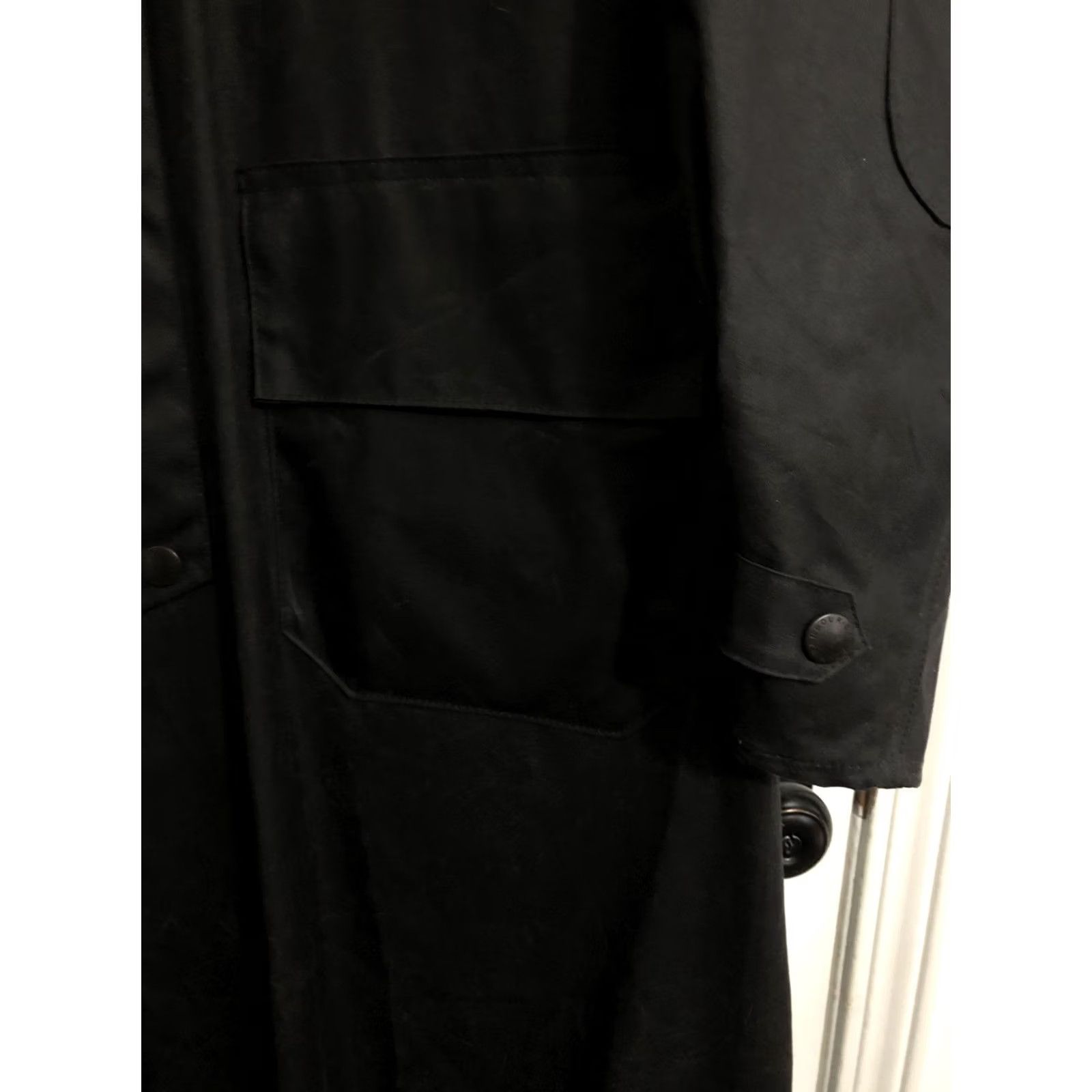 Barbour VINTAGE Barbour Backhouse Waxed Coat 2XL Long Trench Riding Wax Heavy Outerwear - Mocha Black Size US XXL / EU 58 / 5 - 7 Thumbnail