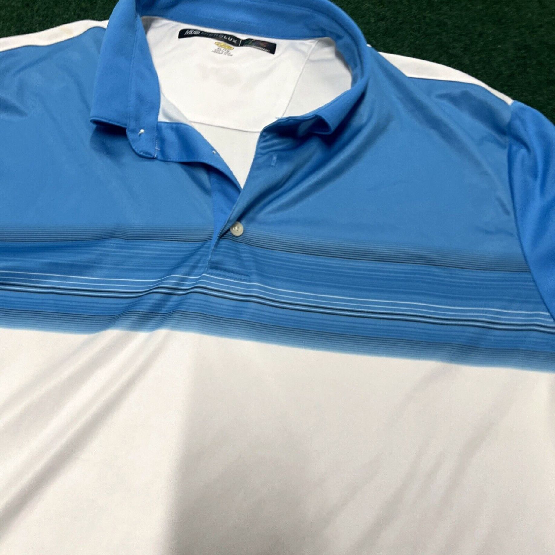Vintage Greg Norman Polo Shirt Mens XL Play Dry White Blue Short Sleeve Adult Golf Size US XL / EU 56 / 4 - 2 Thumbnail