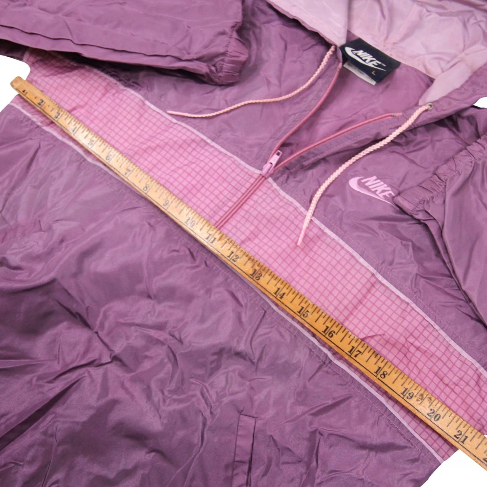 Nike VINTAGE Nike Track Suit Jacket Womens Large Purple 80s Nylon 9+/10 NWT Size L / US 10 / IT 46 - 6 Thumbnail