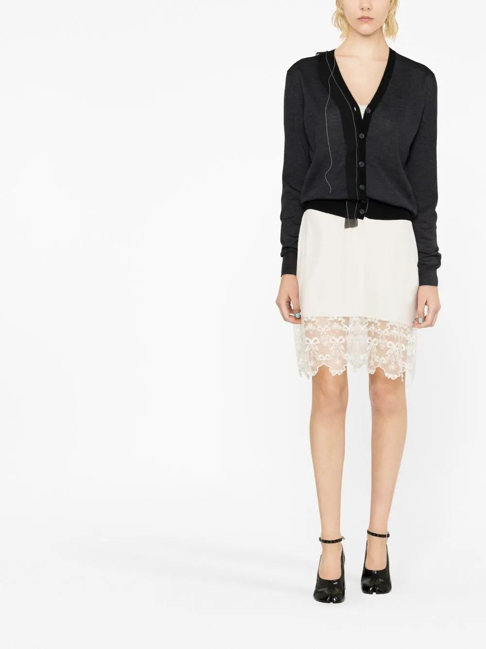 Maison Margiela o1y0625 Cardigan in Dark Gray/Black Size S / US 4 / IT 40 - 4 Thumbnail