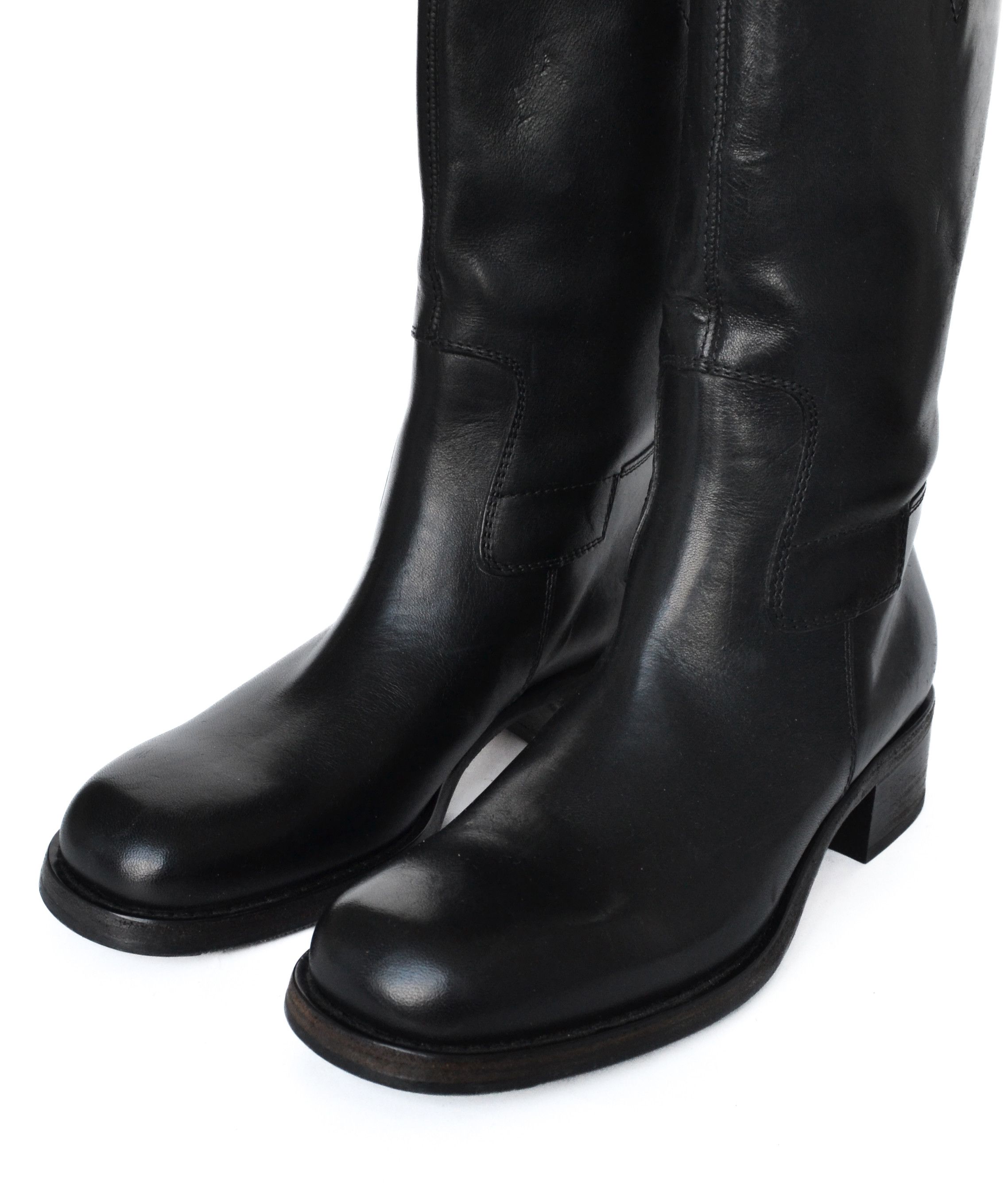 Miu Miu MIU MIU Boots Black Leather Peco Shoes Combat PRADA Size US 6 / IT 36 - 6 Thumbnail