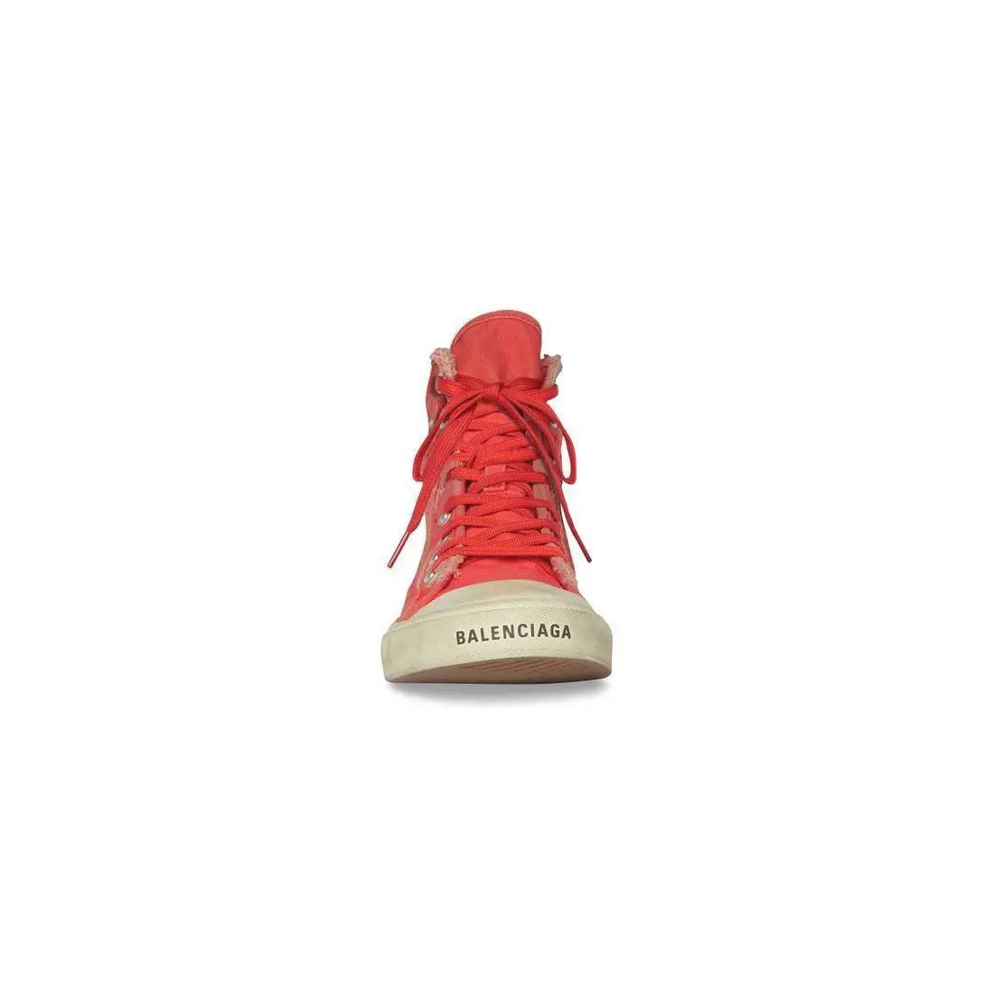 Balenciaga o1mt1gz0824 Paris High Top Sneaker in Red/White Size US 11 / EU 44 - 2 Thumbnail