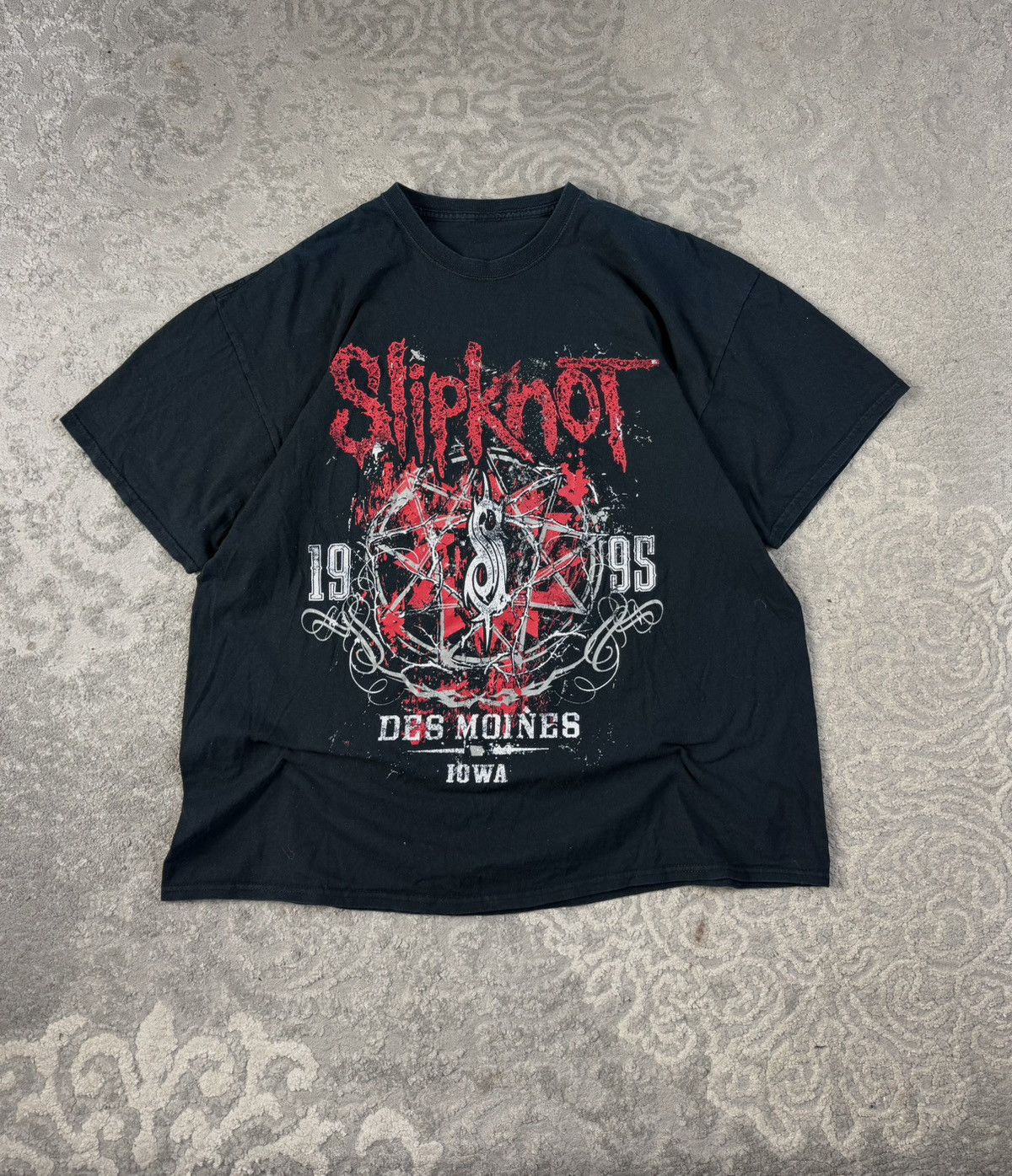 Slipknot Baggy Tshirt Slipknot Des Moines Iowa Metal Vintage Size US XL / EU 56 / 4 - 1 Thumbnail