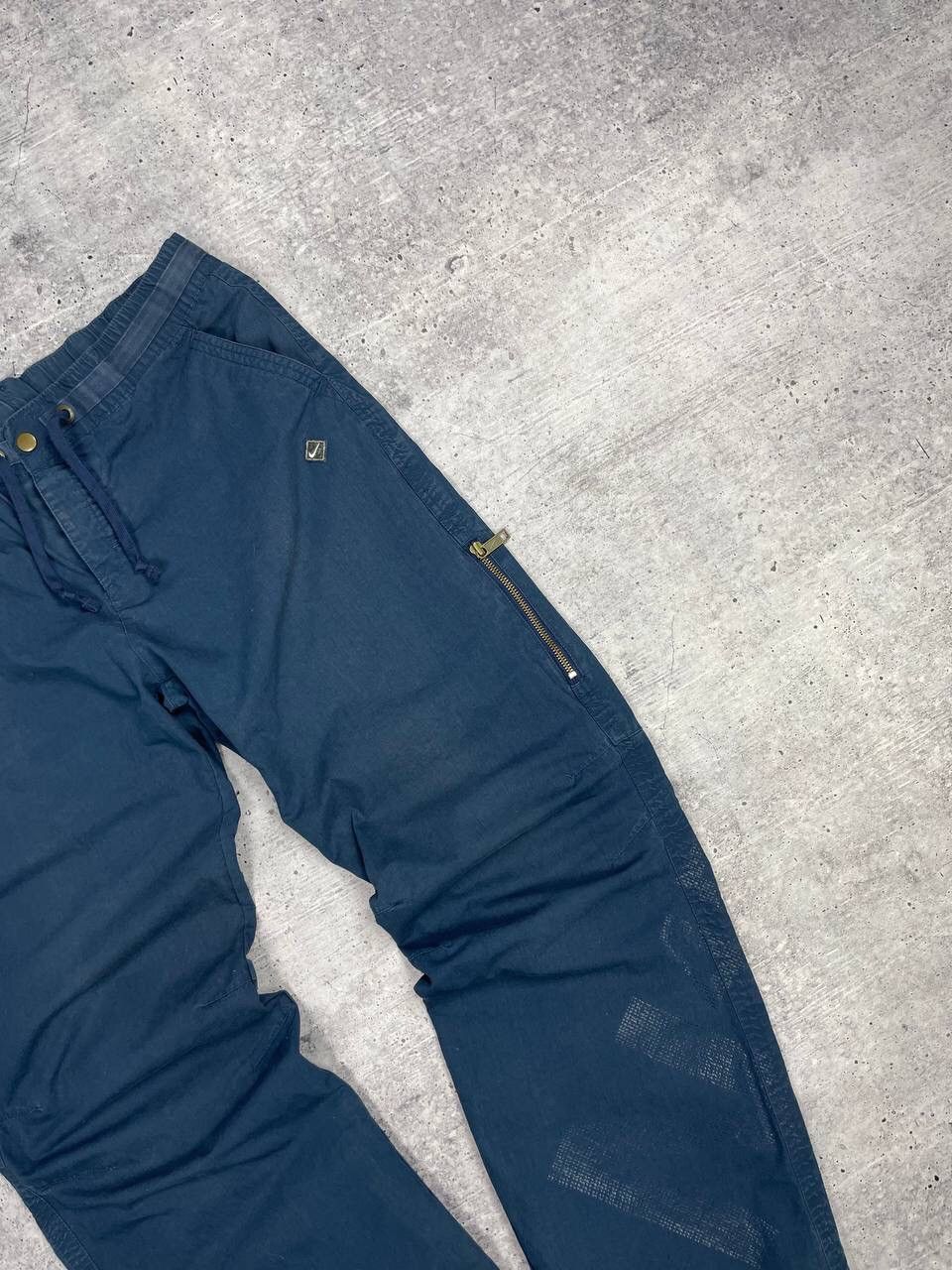 Nike × Vintage Vintage Nike Y2K Style Big Logo Swoosh Drill Nylon Pants Size US 32 / EU 48 - 9 Thumbnail
