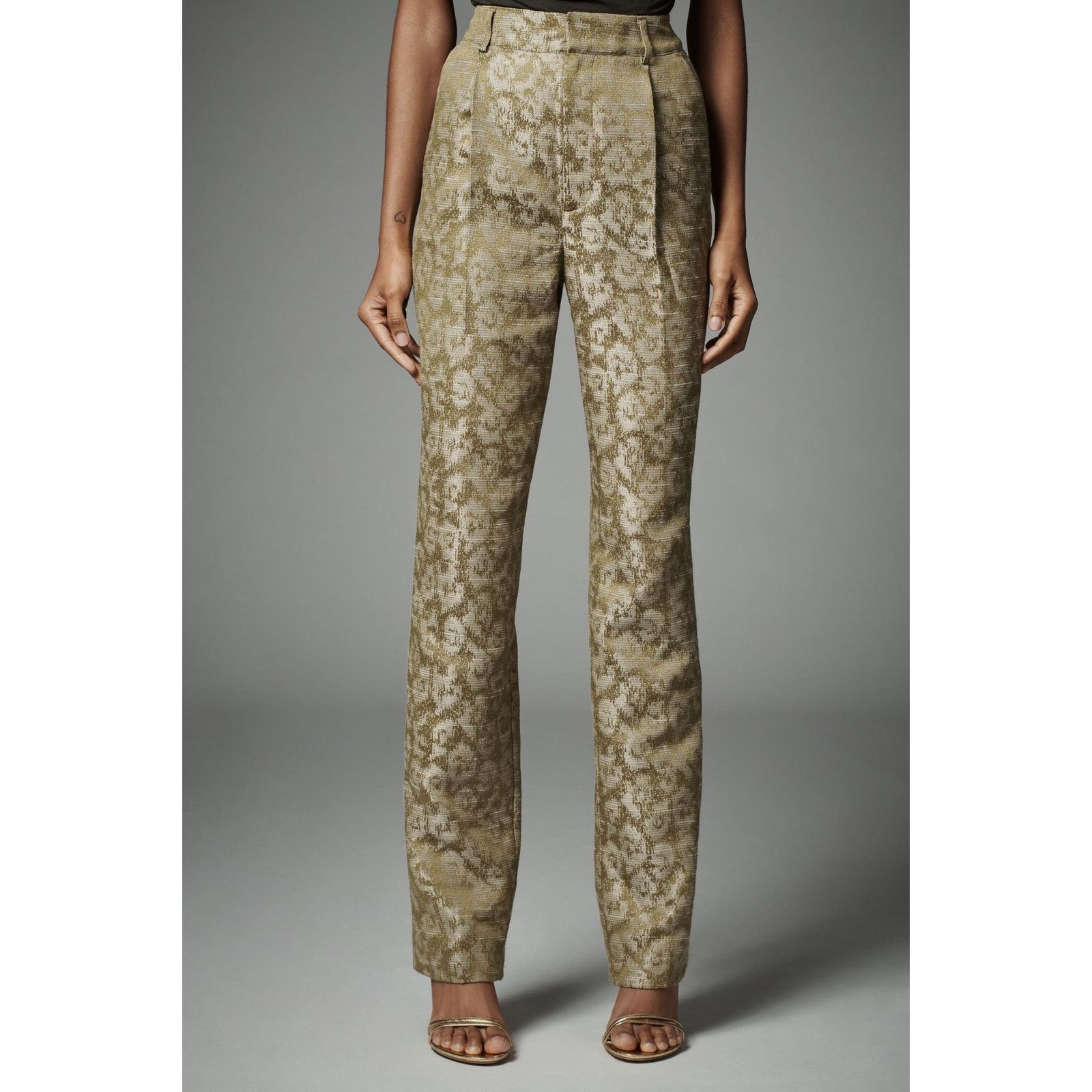 Anthropologie × Scotch & Soda New Robyn Relaxed Tapered Pants $168 SIZE 28 Green Size 28" / US 6 / IT 42 - 3 Thumbnail