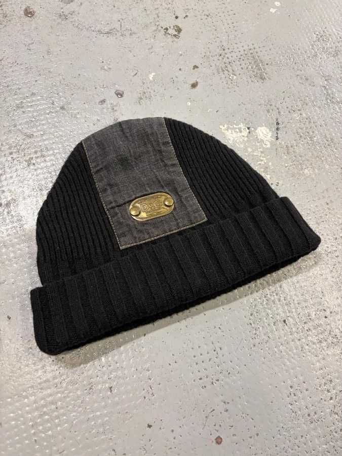 Dolce & Gabbana AW2006 Dolce & Gabbana Black Wool Ribbed Beanie Size ONE SIZE - 5 Thumbnail
