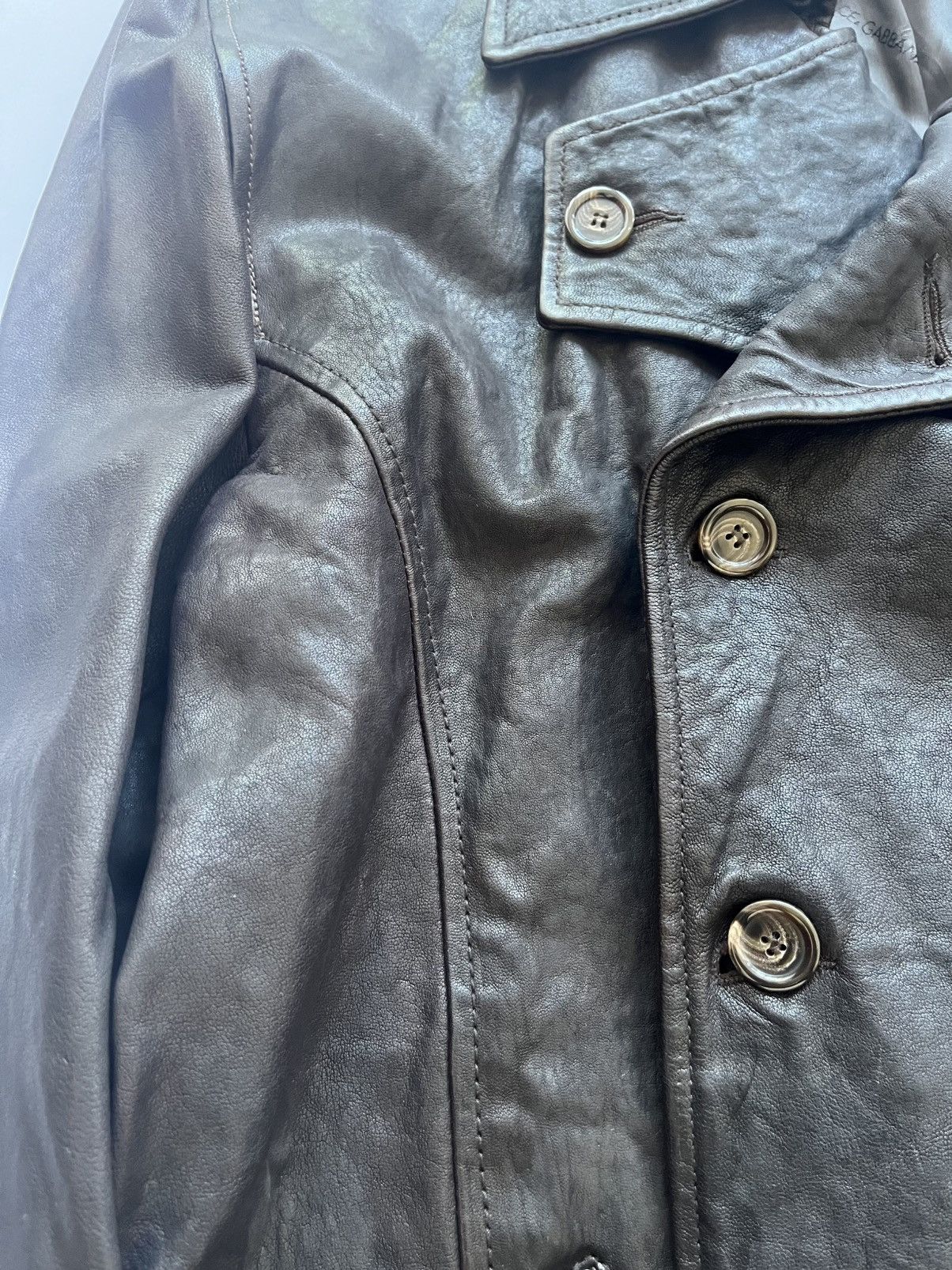 Dolce & Gabbana Dolce & Gabbana Brown Leather Mens Jacket Size US L / EU 52-54 / 3 - 8 Thumbnail