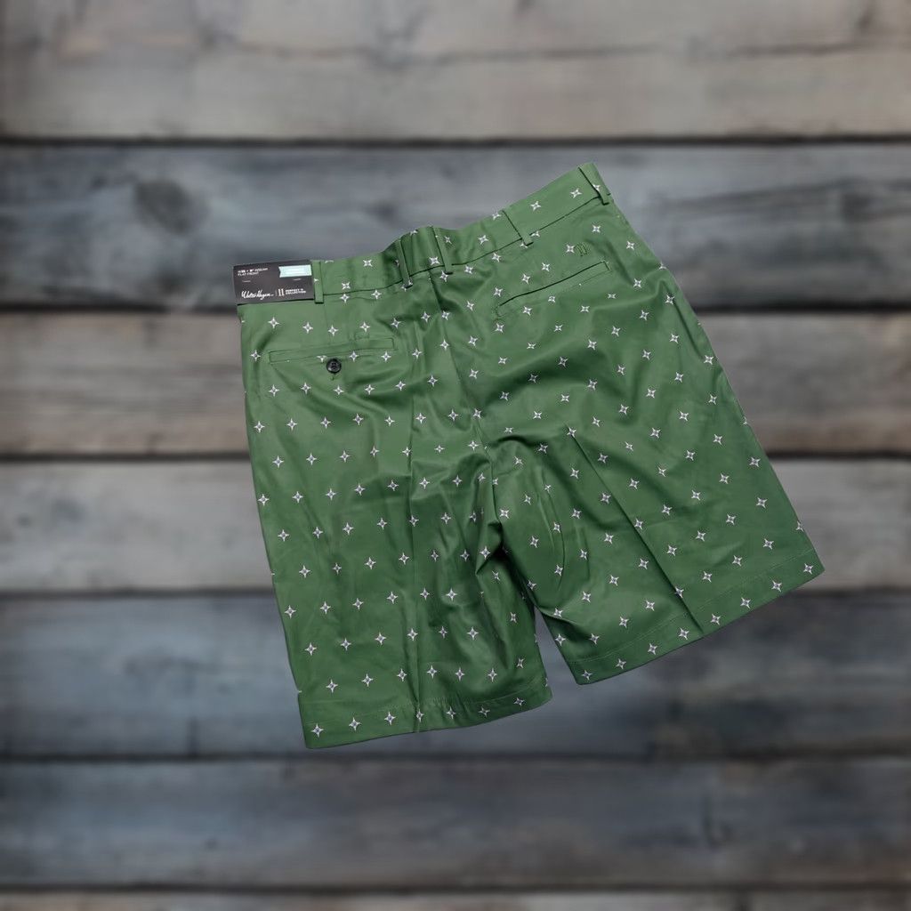 Vintage Walter Hagen Perfect 11 Shorts Mens 35 Green Geo Print Golf Stretch 9 Inseam NWT Size US 35 - 1 Thumbnail
