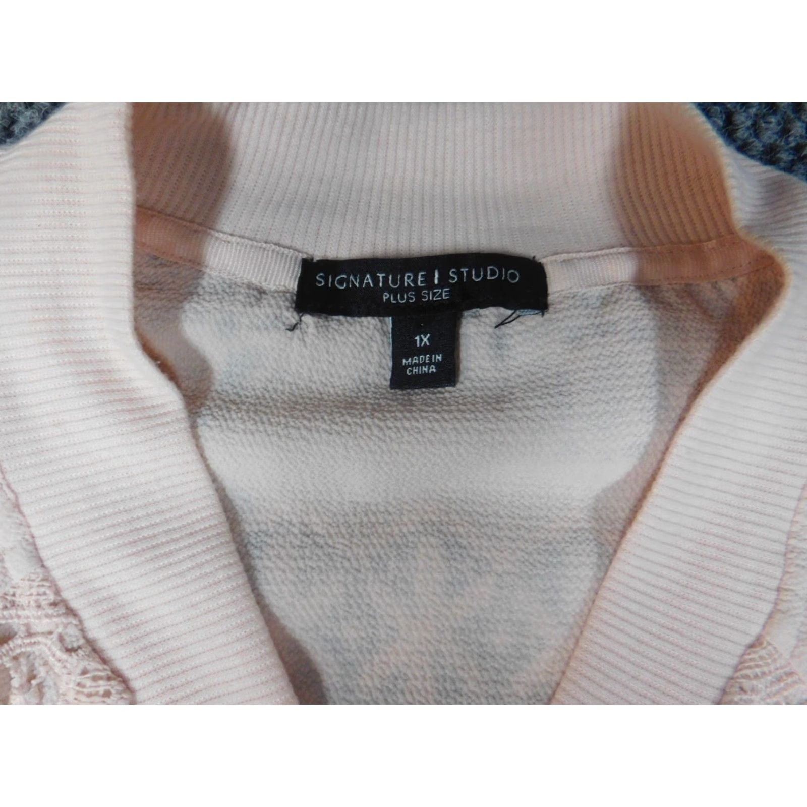 Vintage Signature Jacket Womens 1X Plus Pink Full Zip Canvas Cotton Lining Casual Spring Fall Cardigan? Size XL / US 12-14 / IT 48-50 - 6 Thumbnail