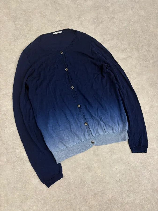 Prada SS2009 Prada Navy Gradiant Wool Cardigan Size S / US 4 / IT 40 - 4 Thumbnail