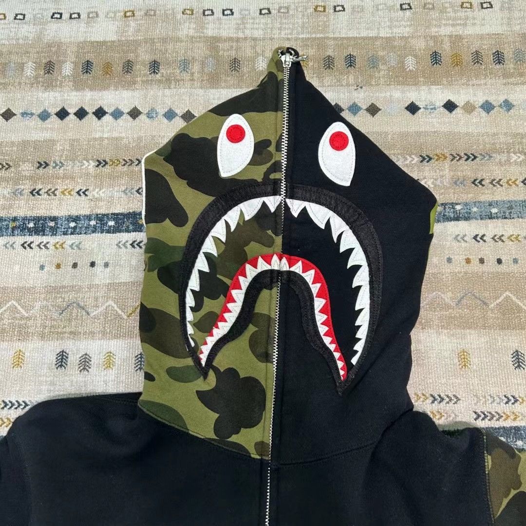 Bape BPAE CAMO SHARK FULL ZIP HOODIE Size US L / EU 52-54 / 3 - 3 Thumbnail