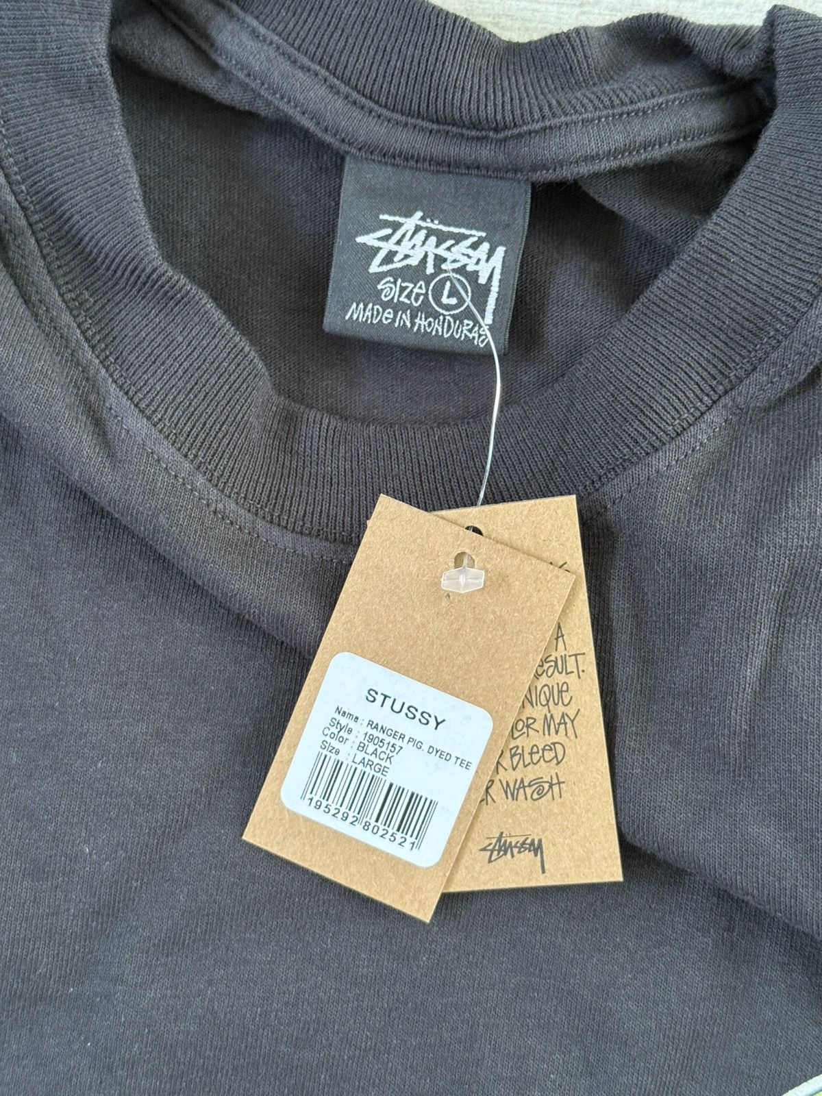 Stussy Stussy Ranger 1905157 Pigment Dyed Black Tee T-Shirt Large Size US L / EU 52-54 / 3 - 3 Thumbnail