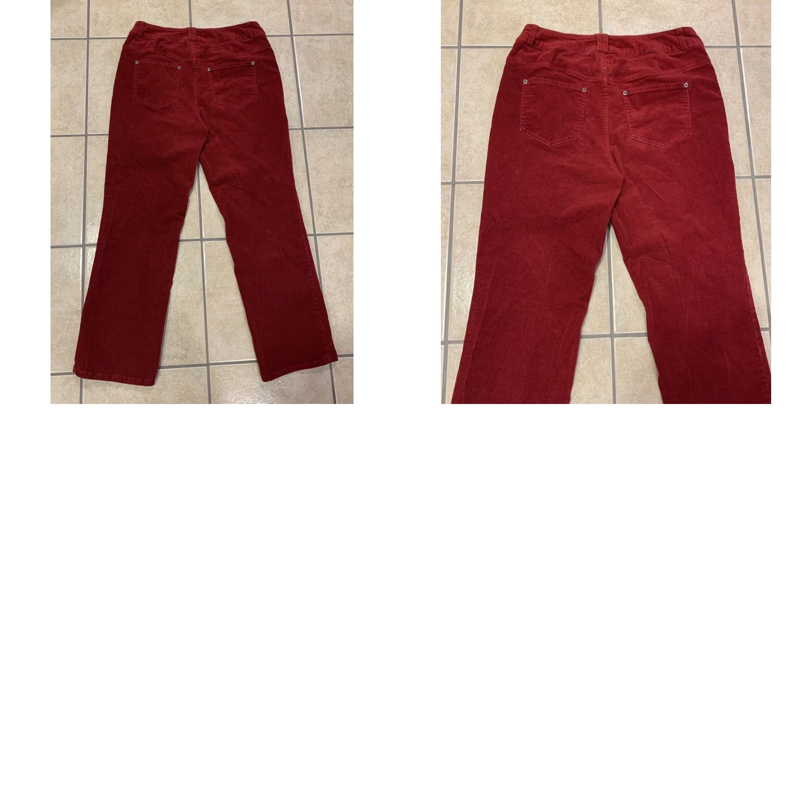 Vintage VINTAGE Christopher & Banks Women's 6P Petite Red Corduroy Pants Straight Leg Pants Slimming 30x27 Womens Size 28" / US 6 / IT 42 - 8 Thumbnail