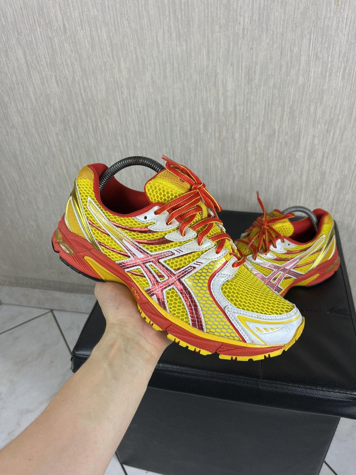 Asics Vintage Asics gel-os sky speed asymmetric laces mesh shoes Size US 8.5 / EU 41-42 - 1 Thumbnail