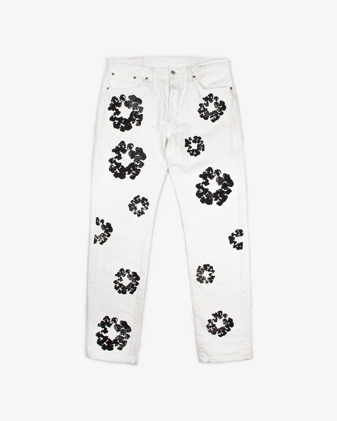image of Denim Tears Cotton Wreath Denim in White, Men's (Size 34)