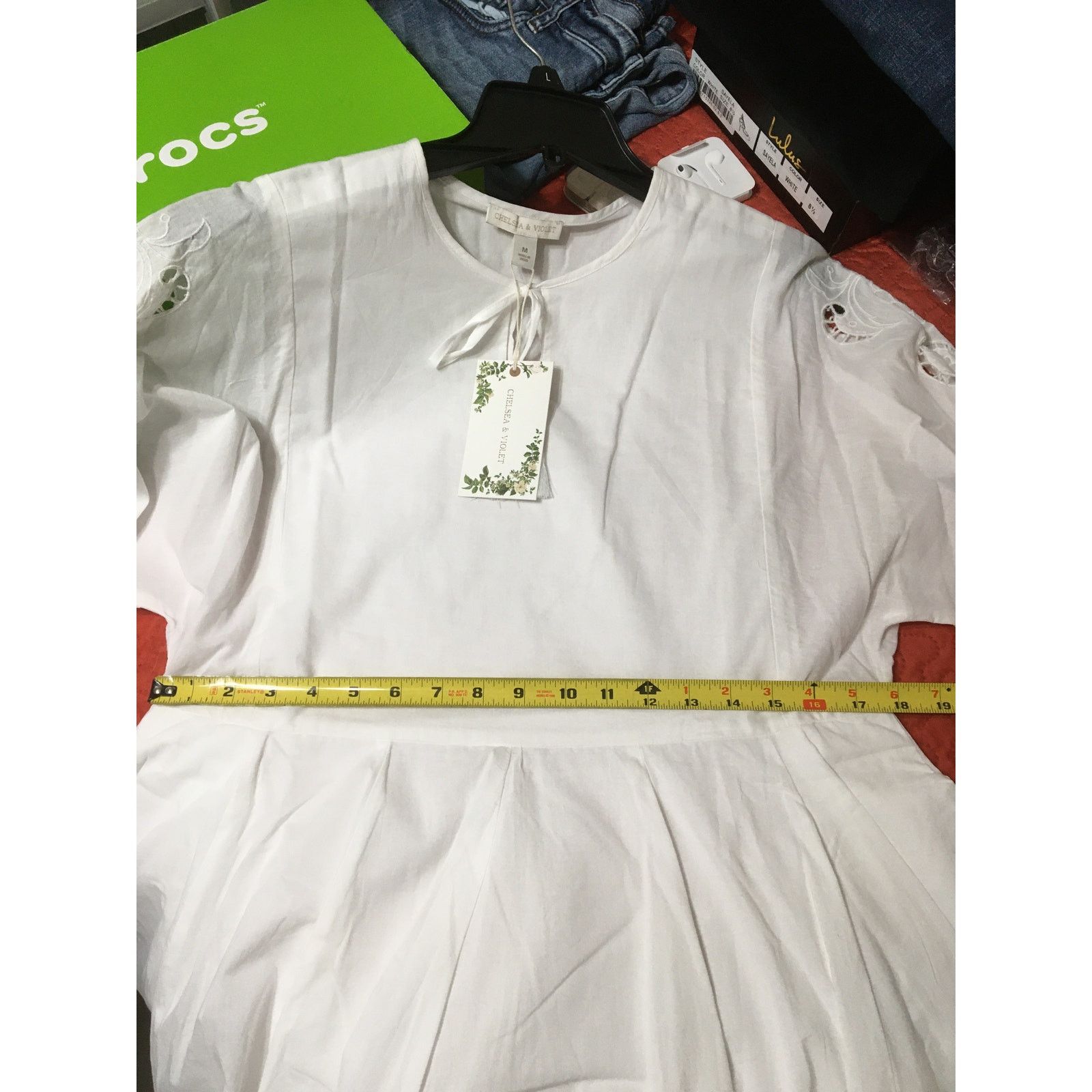 Other Chelsea & Violet Medium Ultra White Tropical Dress Eyelets Size M / US 6-8 / IT 42-44 - 6 Thumbnail