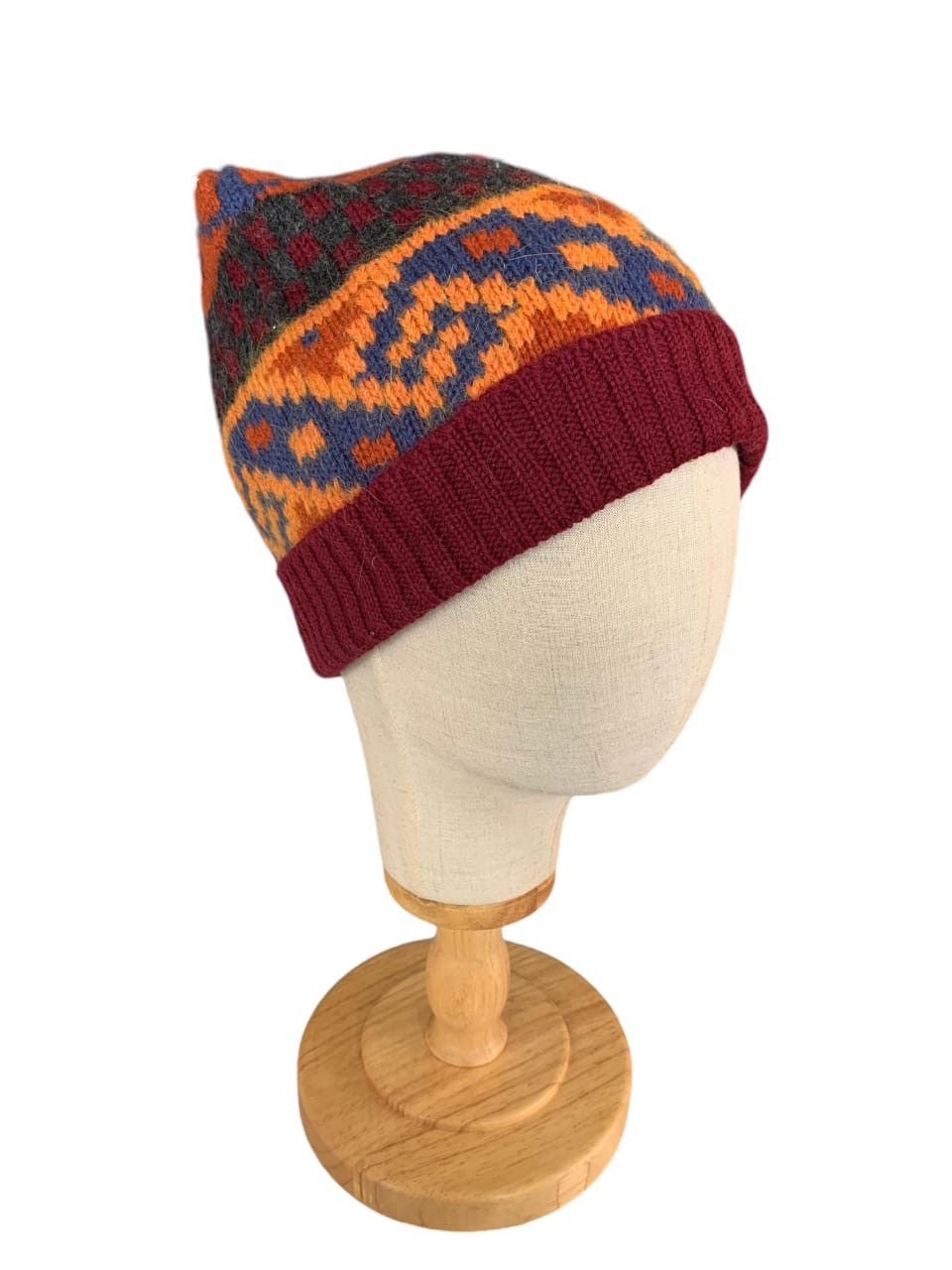Japanese Brand HIPPIES STYLE 🌈 Multicolour knit Beanie Hat Size ONE SIZE - 3 Thumbnail