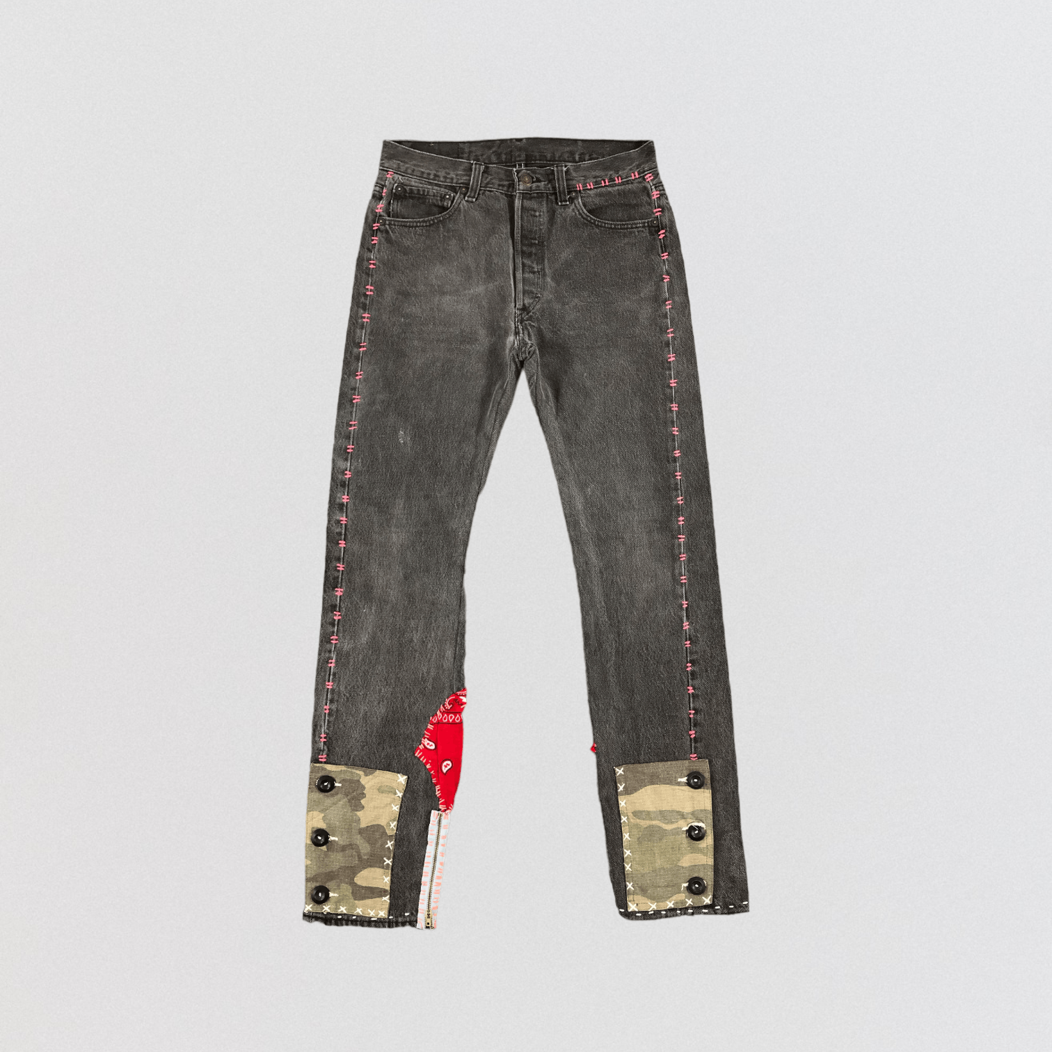 image of 90's Levis 501 Earth Tone Jeans-Jm1584 in Black, Men's (Size 30)