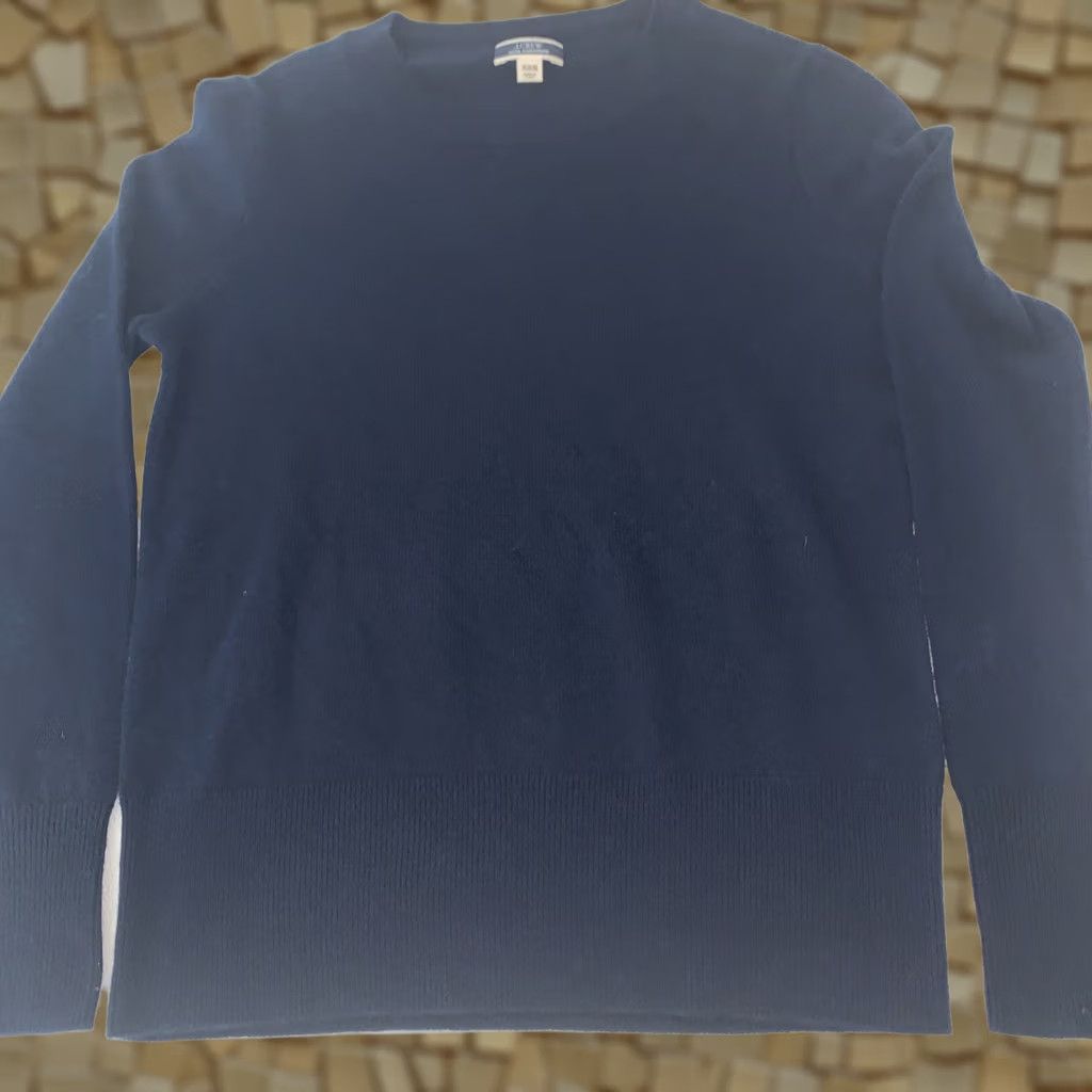 J.Crew VINTAGE? No — J.CREW Cashmere Crewneck Sweater Womens XXS Navy Blue Pullover Knit 100% Cashmere Size XXS / US 00 / IT 34 - 1 Thumbnail