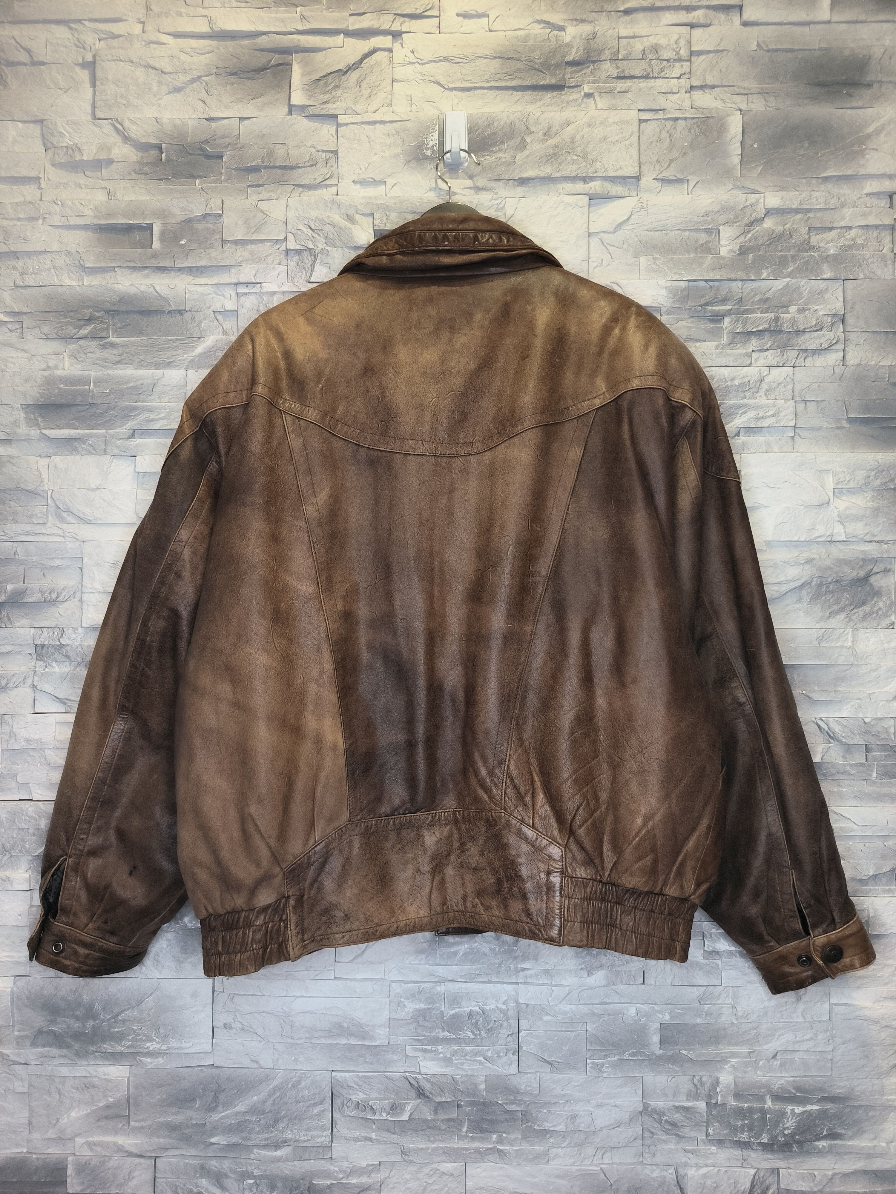 Other Vintage Leather Jacket Bomber Brown Korea Made Size US XL / EU 56 / 4 - 3 Thumbnail