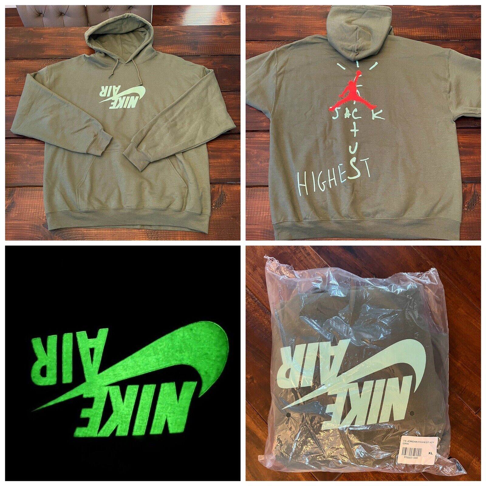 travis scott jordan olive hoodie