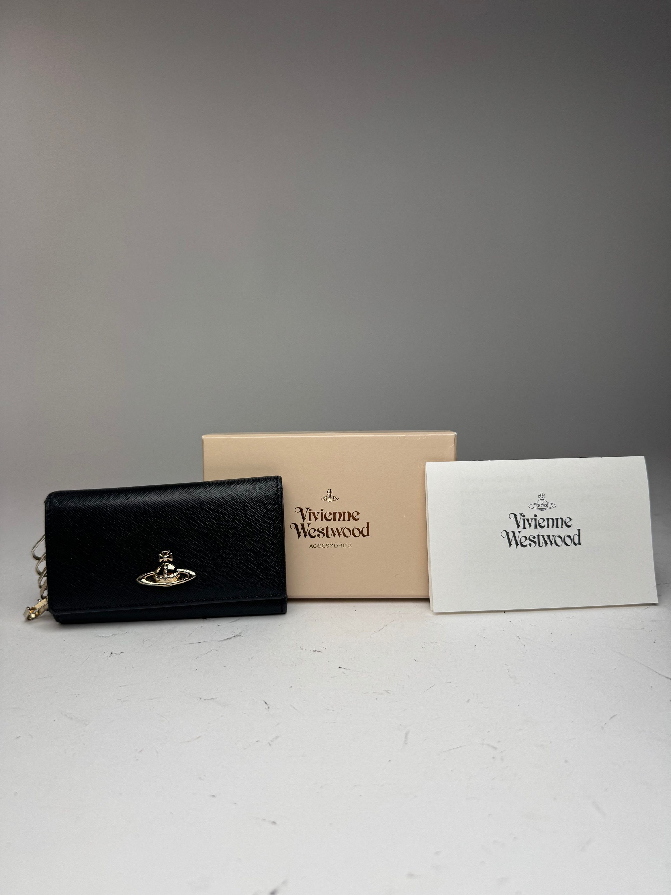 Vintage Leather Key Holder Black