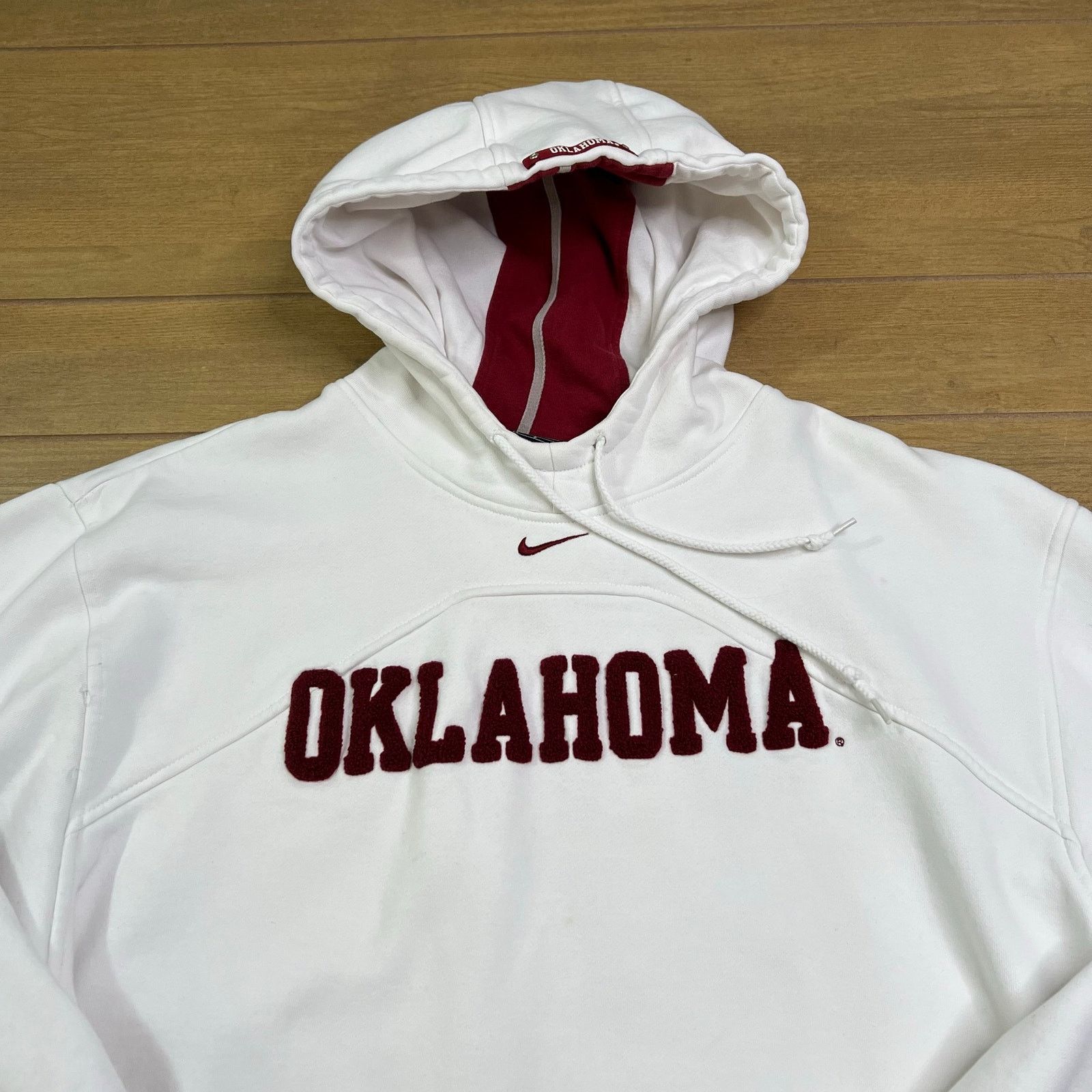 Nike Nike Team Oklahoma Sooners Hoodie White Red Swoosh Mens L Size US L / EU 52-54 / 3 - 2 Thumbnail