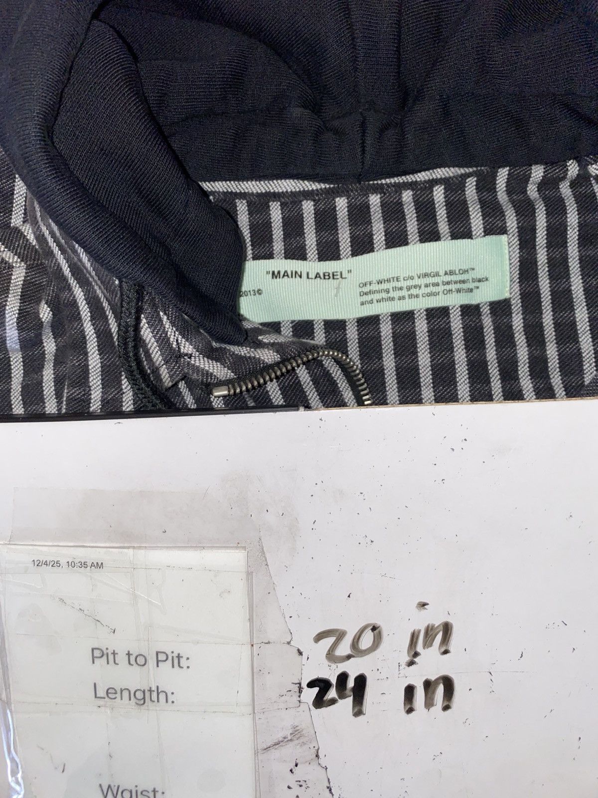 Off-White Off-White 2019 Zip-Up Flannel Hoodie Size US S / EU 44-46 / 1 - 6 Thumbnail