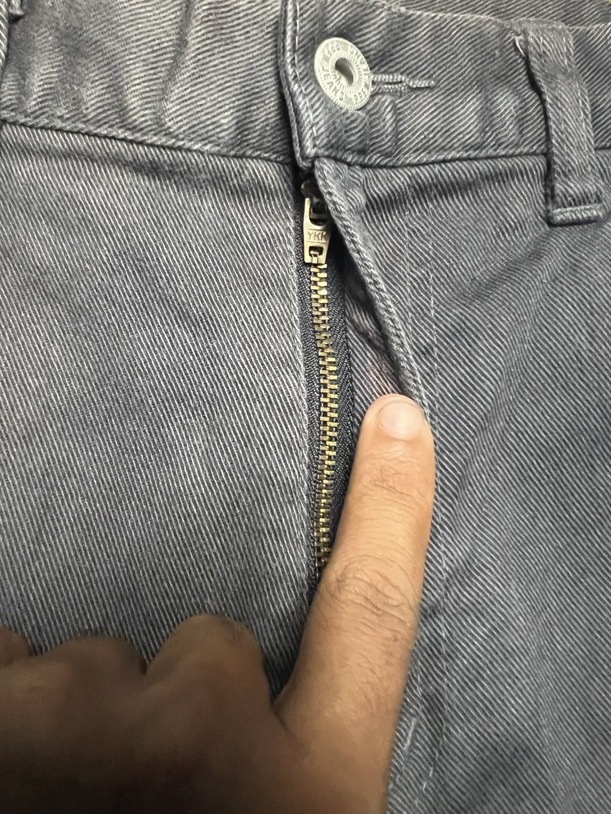 PPFM PPFM Japanese Brand Dark Grey Faded Denim Jeans (40) Size US 31 - 8 Thumbnail