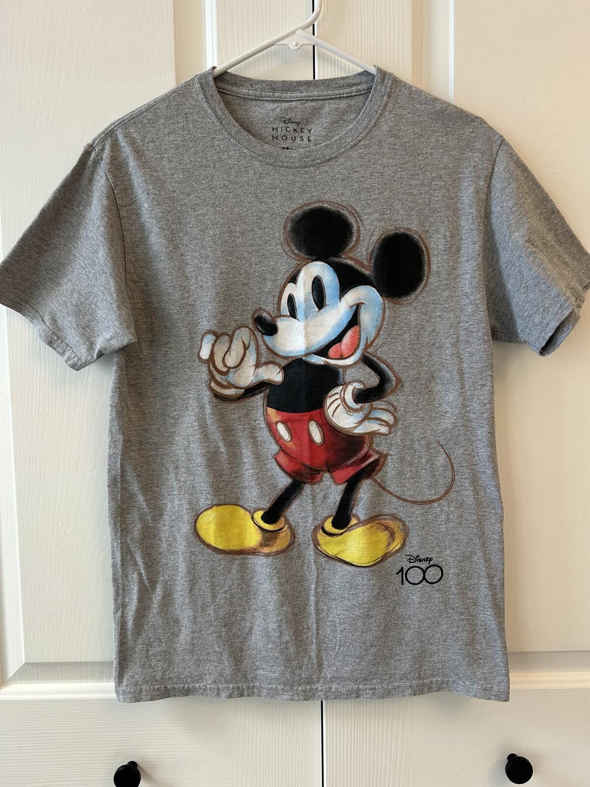 Disney Disney Mickey Mouse Gray Graphic T-Shirt Size S Size ONE SIZE - 1 Thumbnail