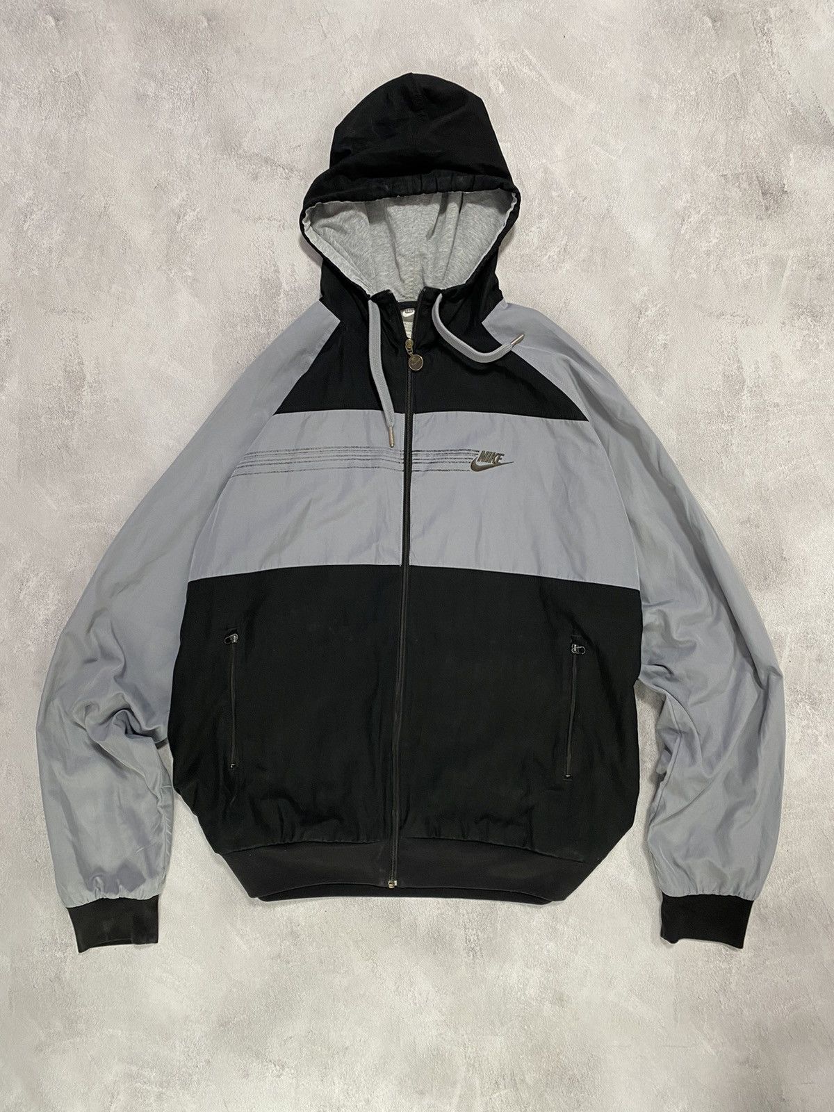 Nike 🦍 Vintage 90s Track Jacket Nike Mini Swoosh Size US XL / EU 56 / 4 - 1 Thumbnail