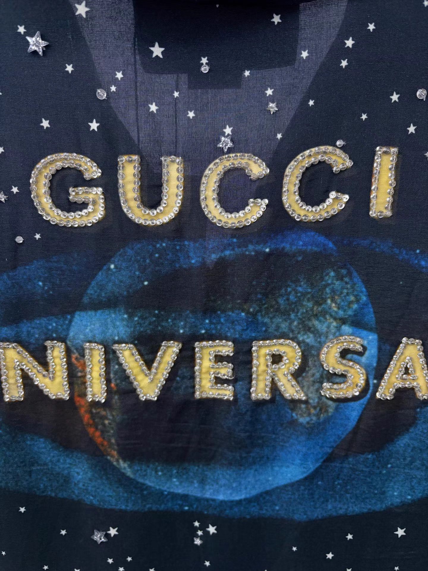 Gucci GUCCI Beaded Logo Back Short Sleeve Shirt Size US M / EU 48-50 / 2 - 4 Thumbnail