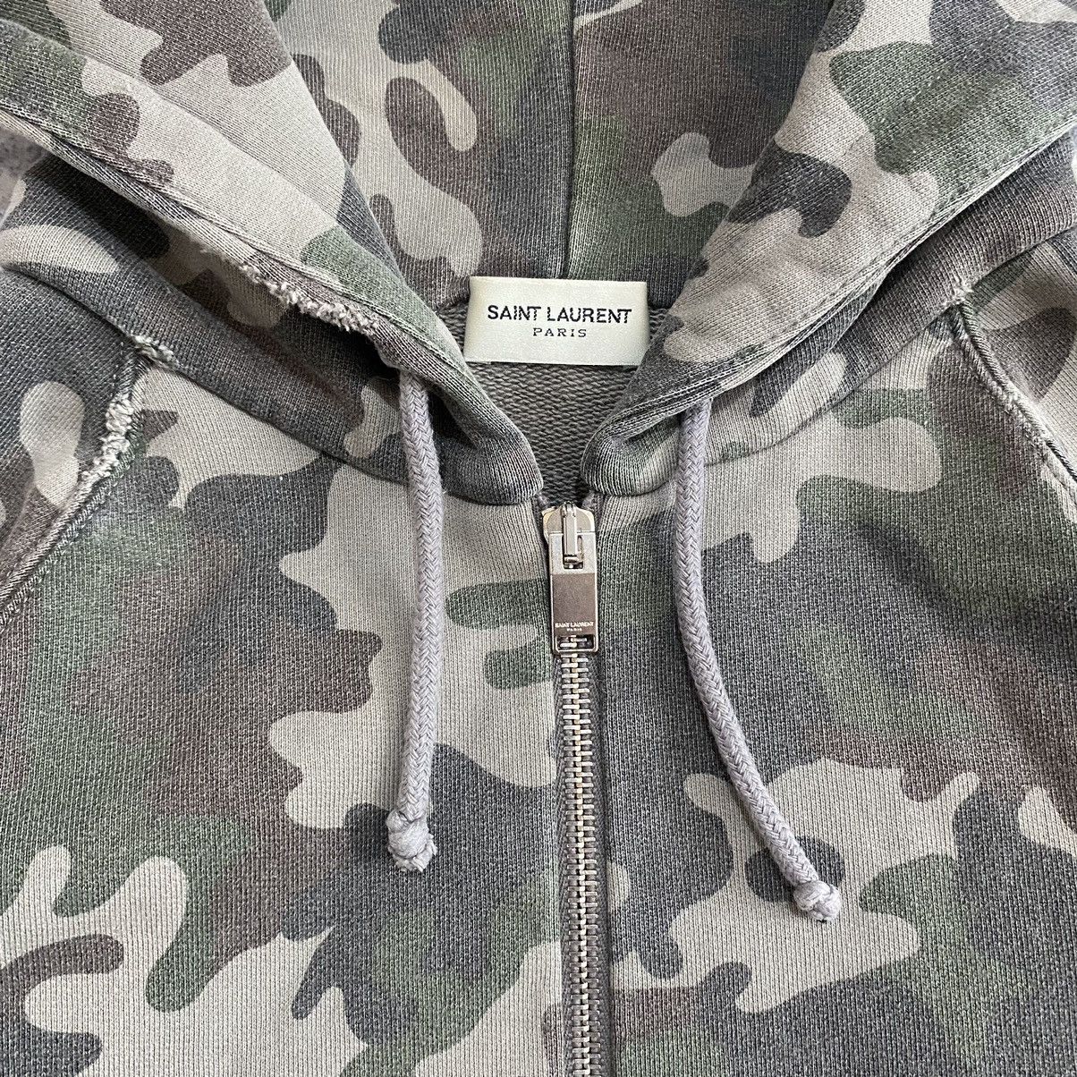 Saint Laurent Paris Saint Laurent FW15 Camo distressed hoodie Size US S / EU 44-46 / 1 - 4 Thumbnail