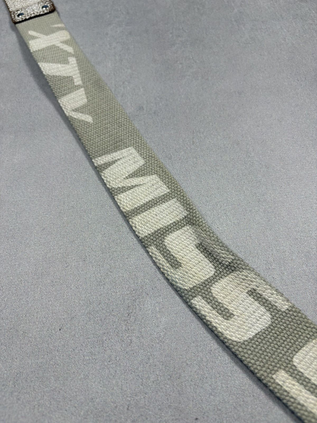 Miss Sixty Miss Sixty Italy Distressed Crackle Leather Canvas Belt Y2K Size ONE SIZE - 8 Thumbnail