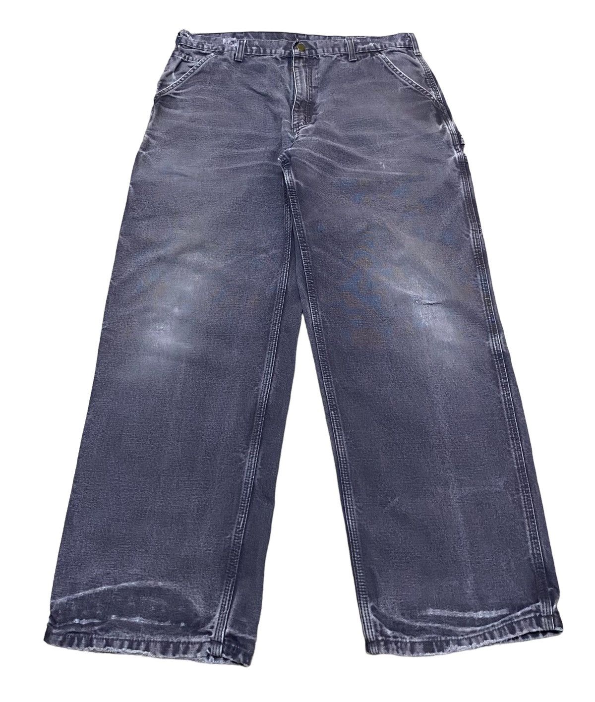 image of Very Vintage Carhartt Carpenter Distressed Pants 1990S in Grey, Men's (Size 38)