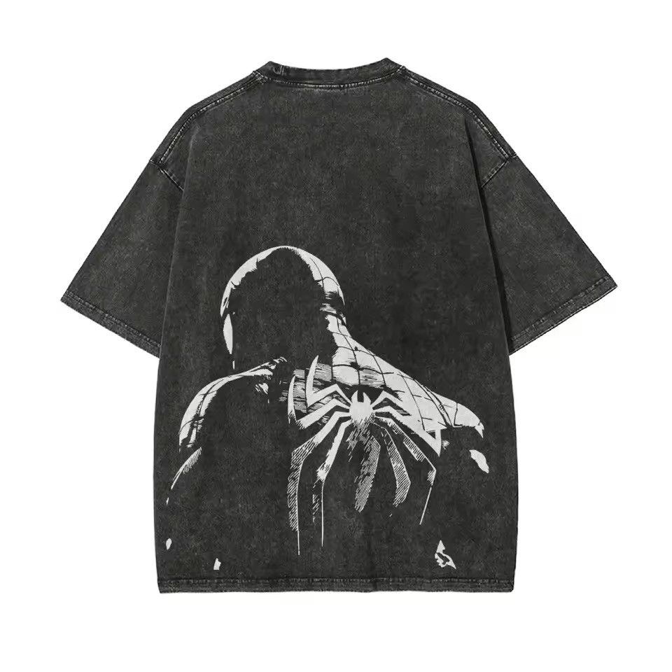 Vintage Washed Retro Spider-man Graphic Printed Cotton Tshirt Size US XXL / EU 58 / 5 - 4 Thumbnail