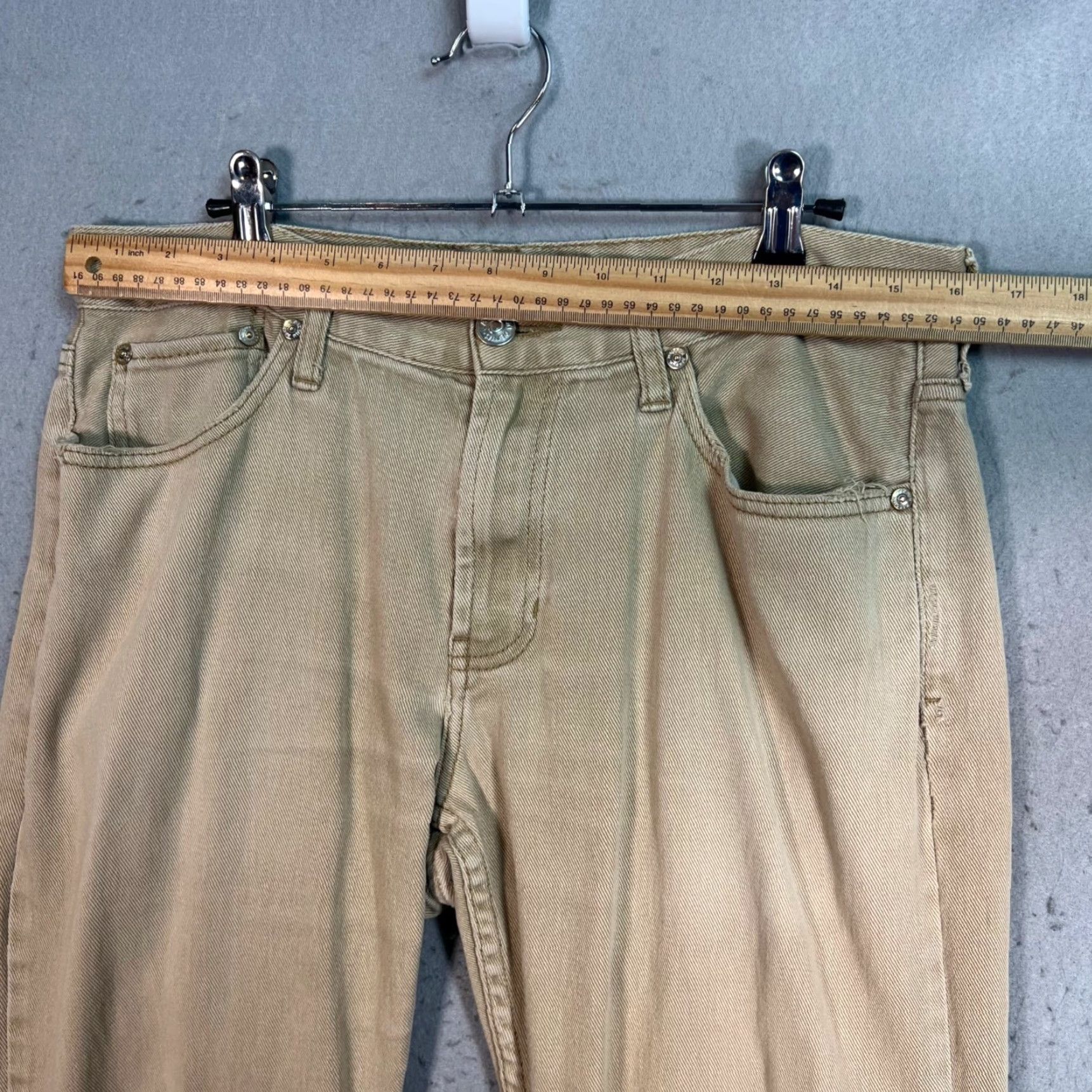 Pacsun VINTAGE PacSun Mens Jeans 32 x 30 Slim Fit Denim Beige Cotton Spandex Blend Men Size 32 Inseam 28 Slimming Tapered Shirt? Size US 32 / EU 48 - 6 Thumbnail