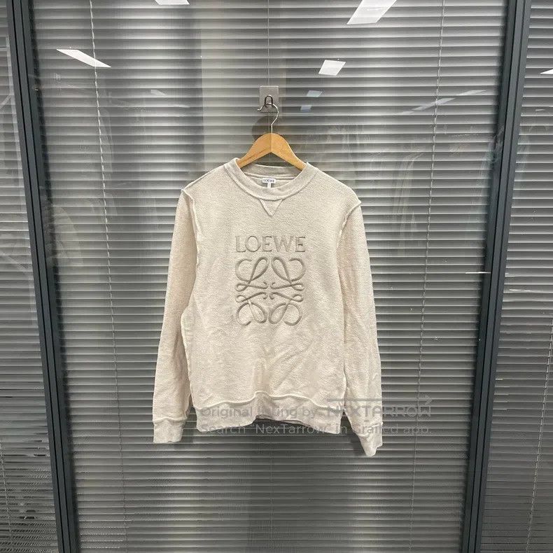 Loewe Loewe Beige Embroidered Reverse Hoodie Size M / US 6-8 / IT 42-44 - 1 Thumbnail