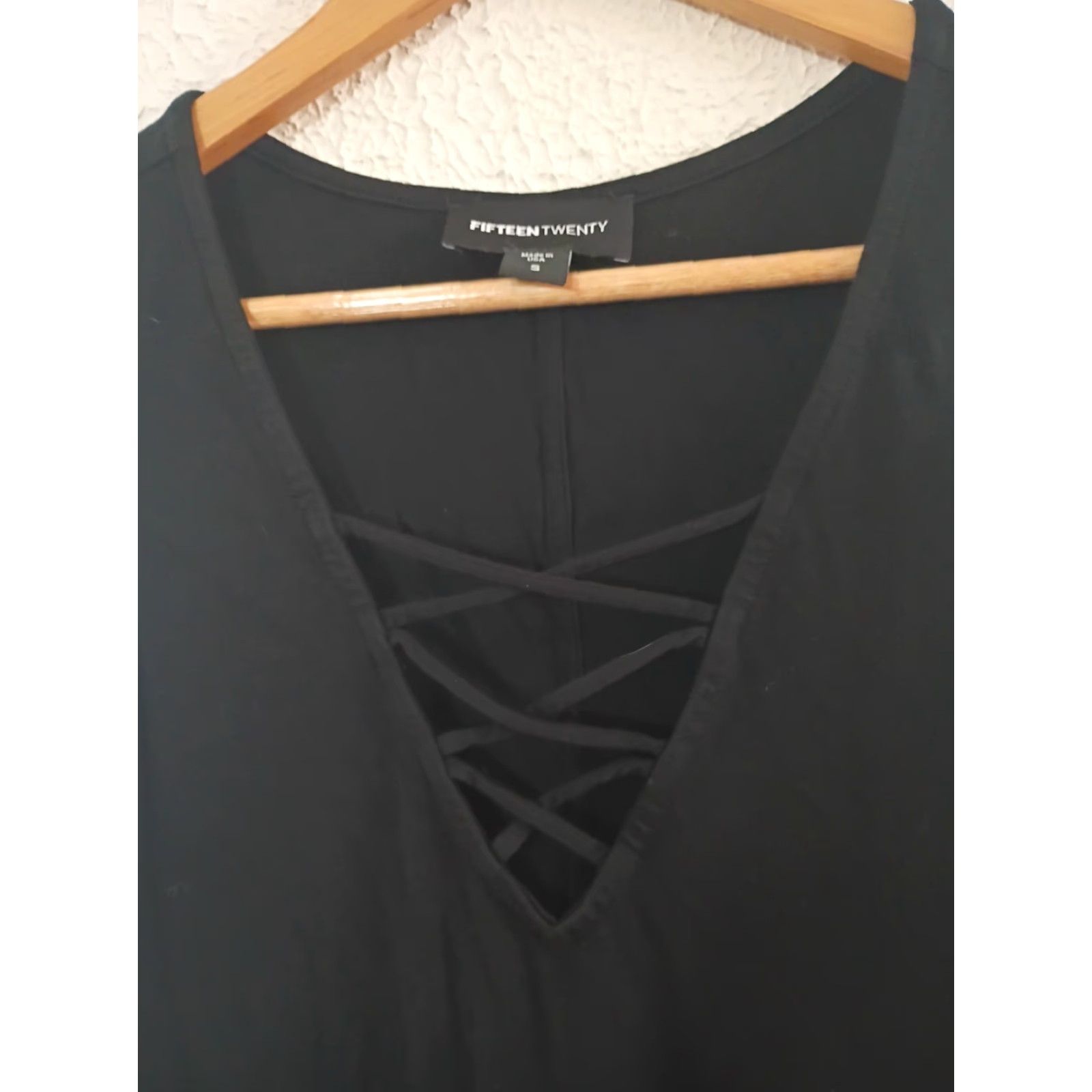 Vintage VINTAGE Fifteen Twenty Criss Cross Sleeveless Stretch Mini Dress USA S Black Women Dress Size S / US 4 / IT 40 - 2 Thumbnail