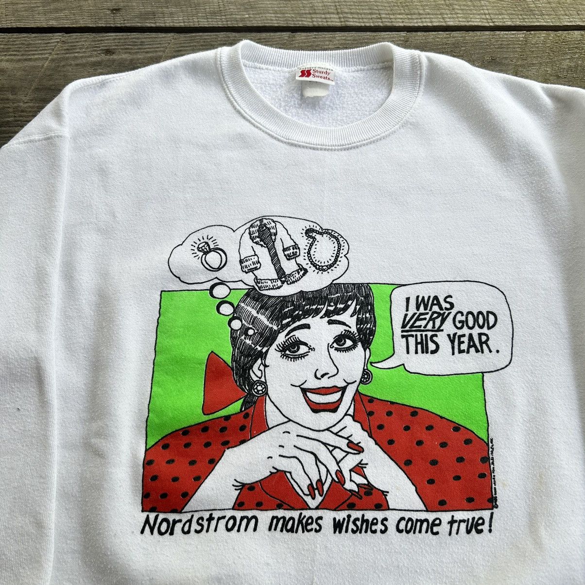 Vintage Vintage 80s Nordstrom Clothing Store Pop Art Sweatshirt Size US XL / EU 56 / 4 - 3 Thumbnail