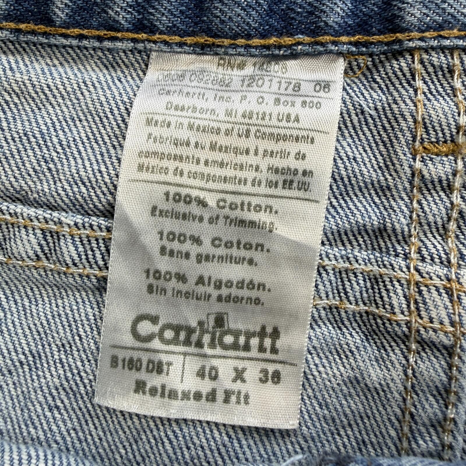 Carhartt Carhartt Relaxed Fit Jeans Mens 46x30 Blue Denim Workwear Size US 44 / EU 60 - 5 Thumbnail