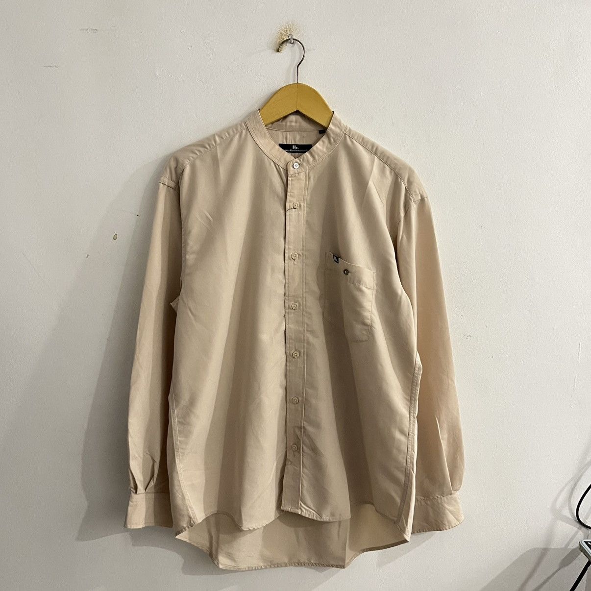 Hiroko Koshino Homme Hiroko Koshino Homme - Stand Collar Japanese Button Up Shirt Size US L / EU 52-54 / 3 - 1 Thumbnail