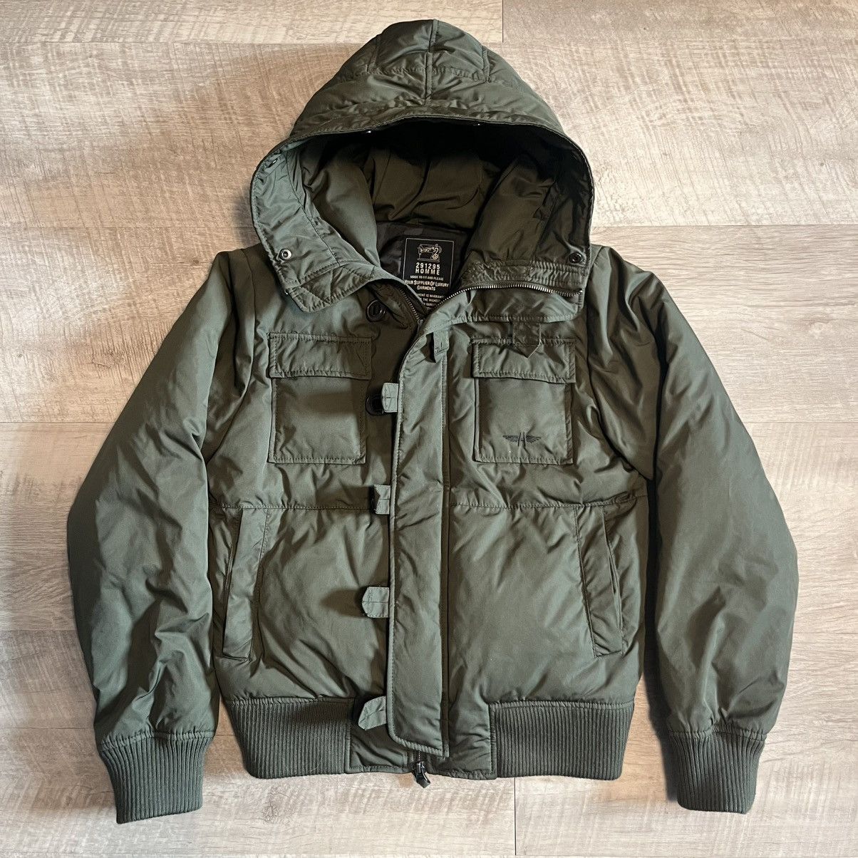 291295=Homme Military Puffer Jacket