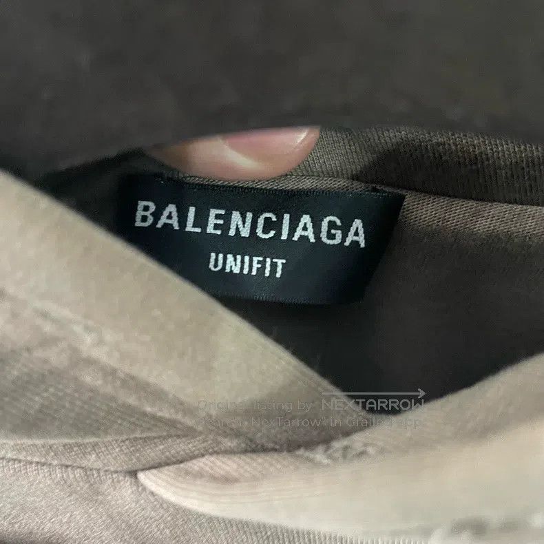 Balenciaga Balenciaga Destroyed Khaki Logo Hoodie Jacket Size US XXS / EU 40 - 3 Thumbnail